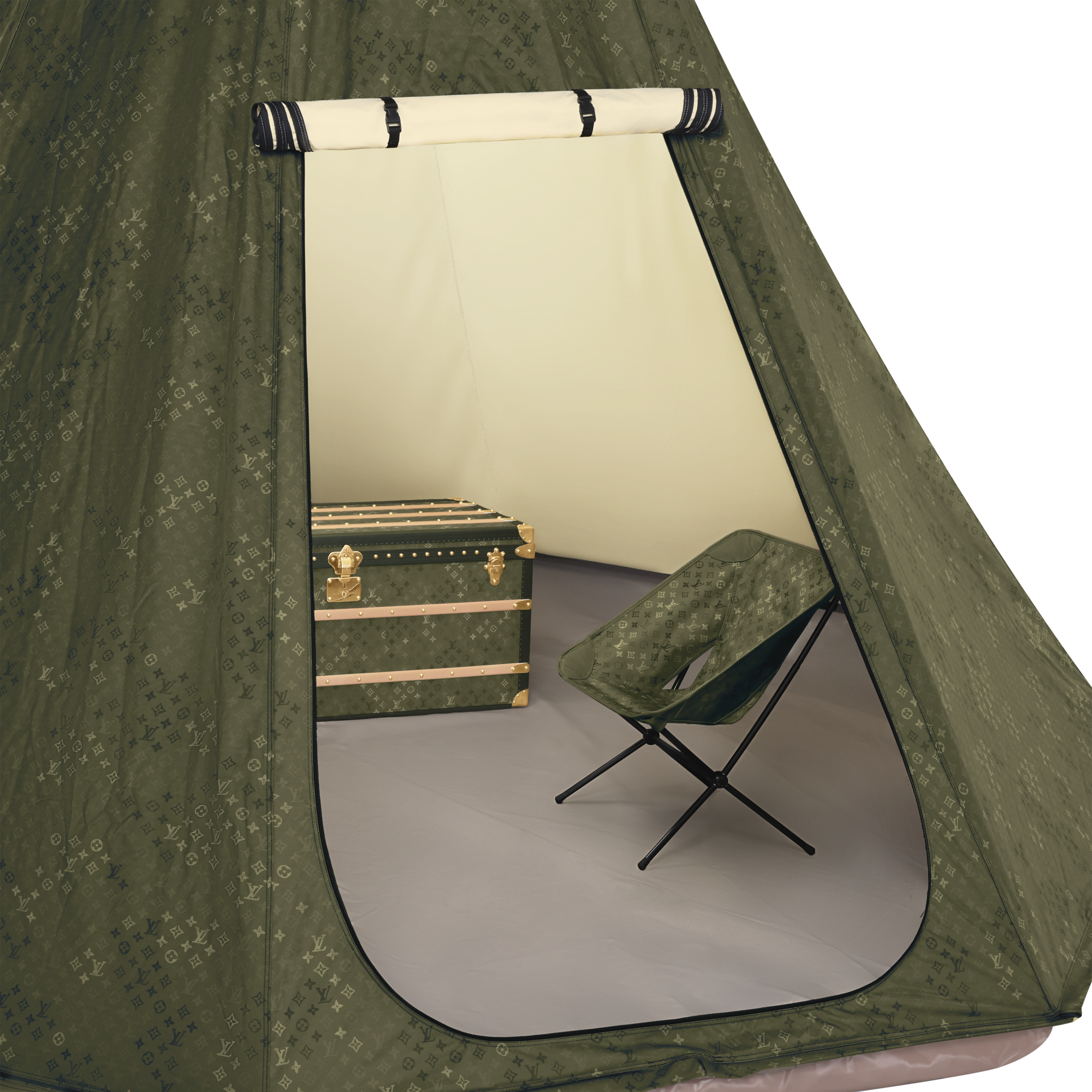 Courrier Lozine 110 Glamping Other Monogram Canvas in Trunks, Travel and Home