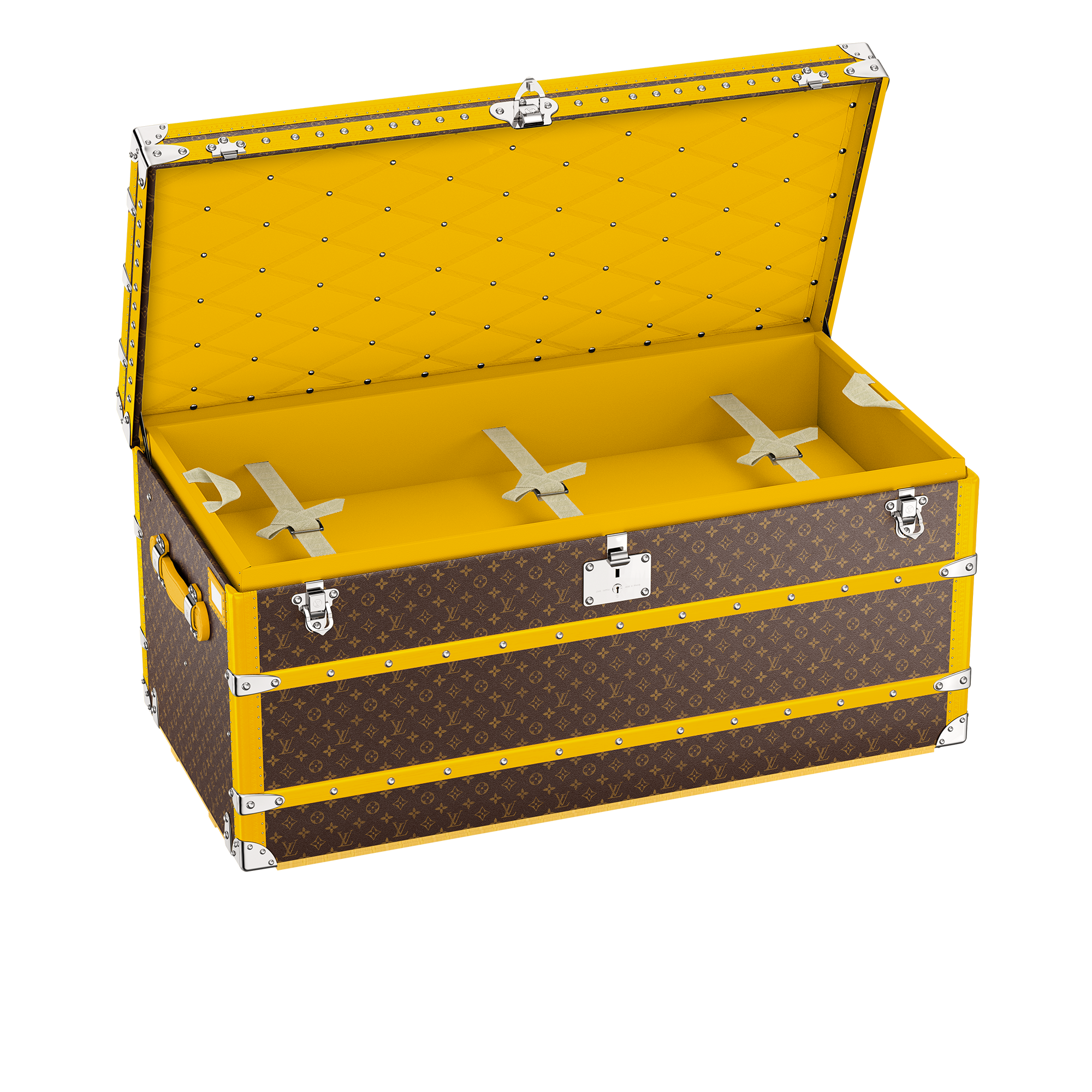 Courrier Lozine 110 Macassar Jaune Monogram Macassar Canvas in Trunks, Travel and Home