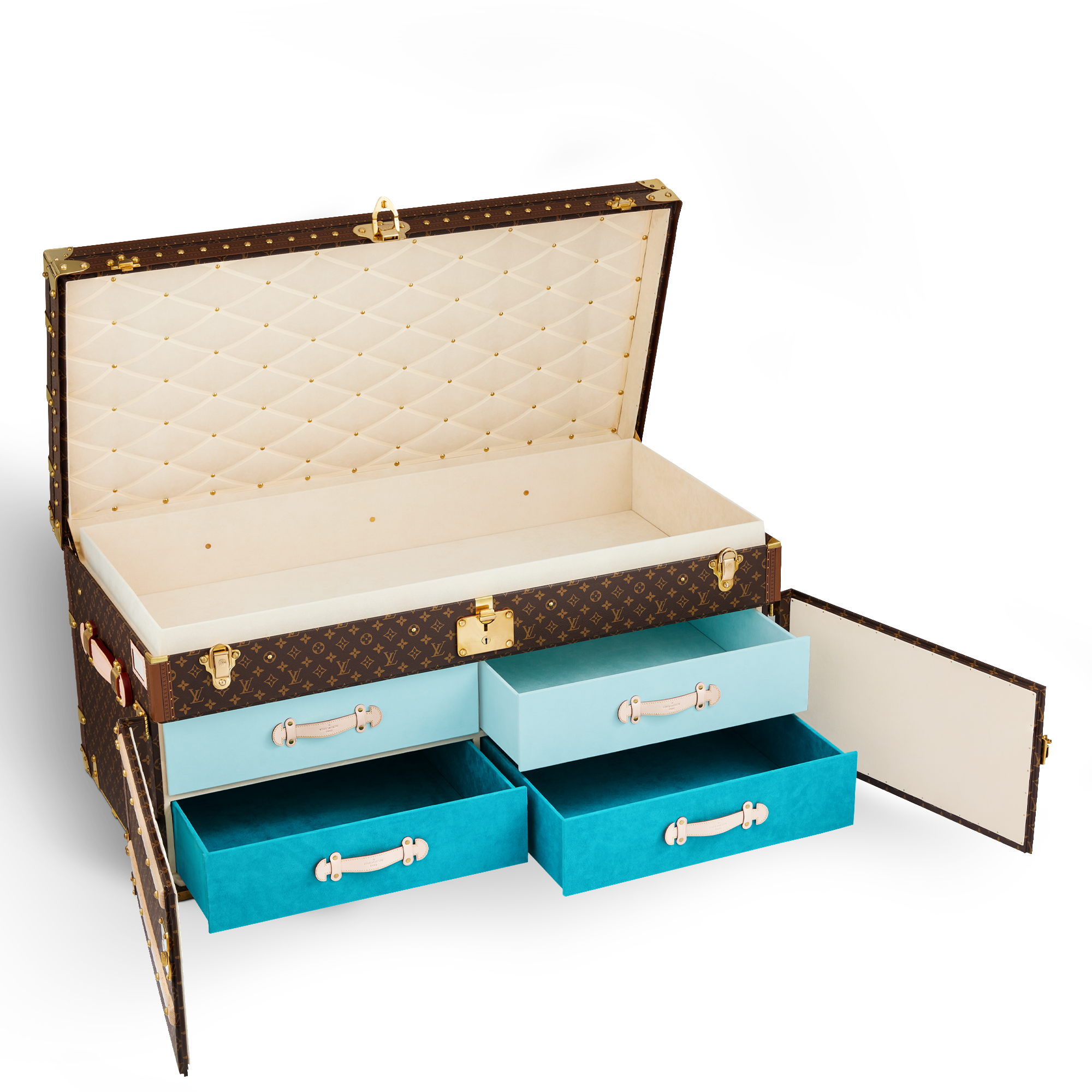 Courrier Lozine 110 Tiroirs Monogram Canvas in Trunks, Travel and Home