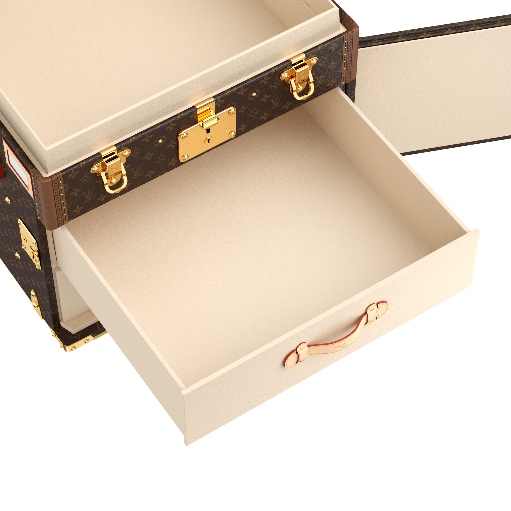 Courrier Lozine Carre Droite Monogram Canvas in Trunks, Travel and Home