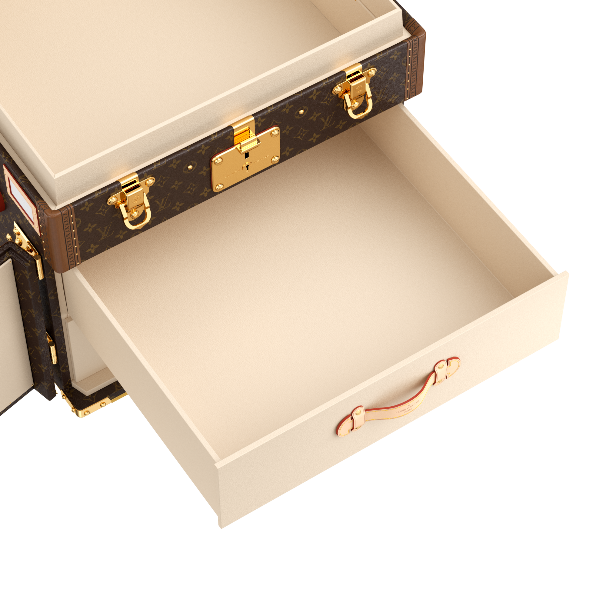 Courrier Lozine Carré Gauche Monogram Canvas in Trunks, Travel and Home