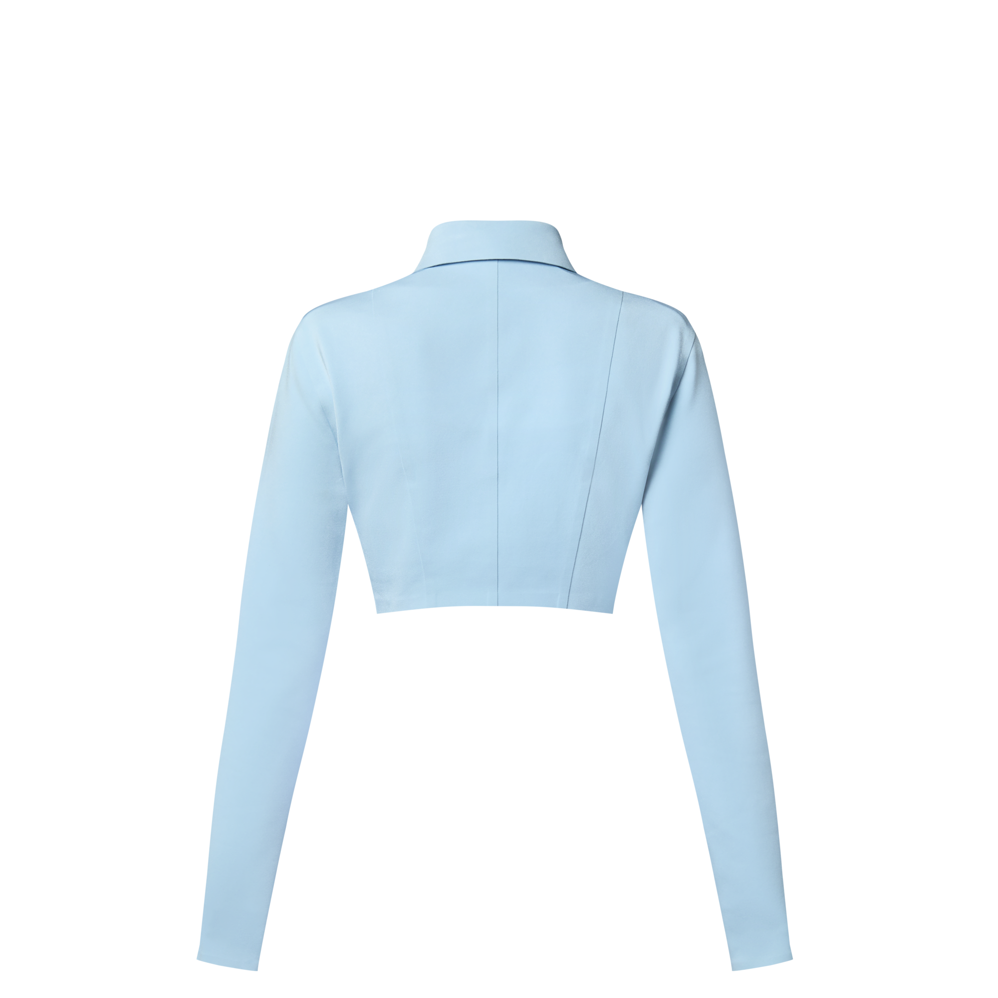 Cropped Long-Sleeved Polo Top  in Women