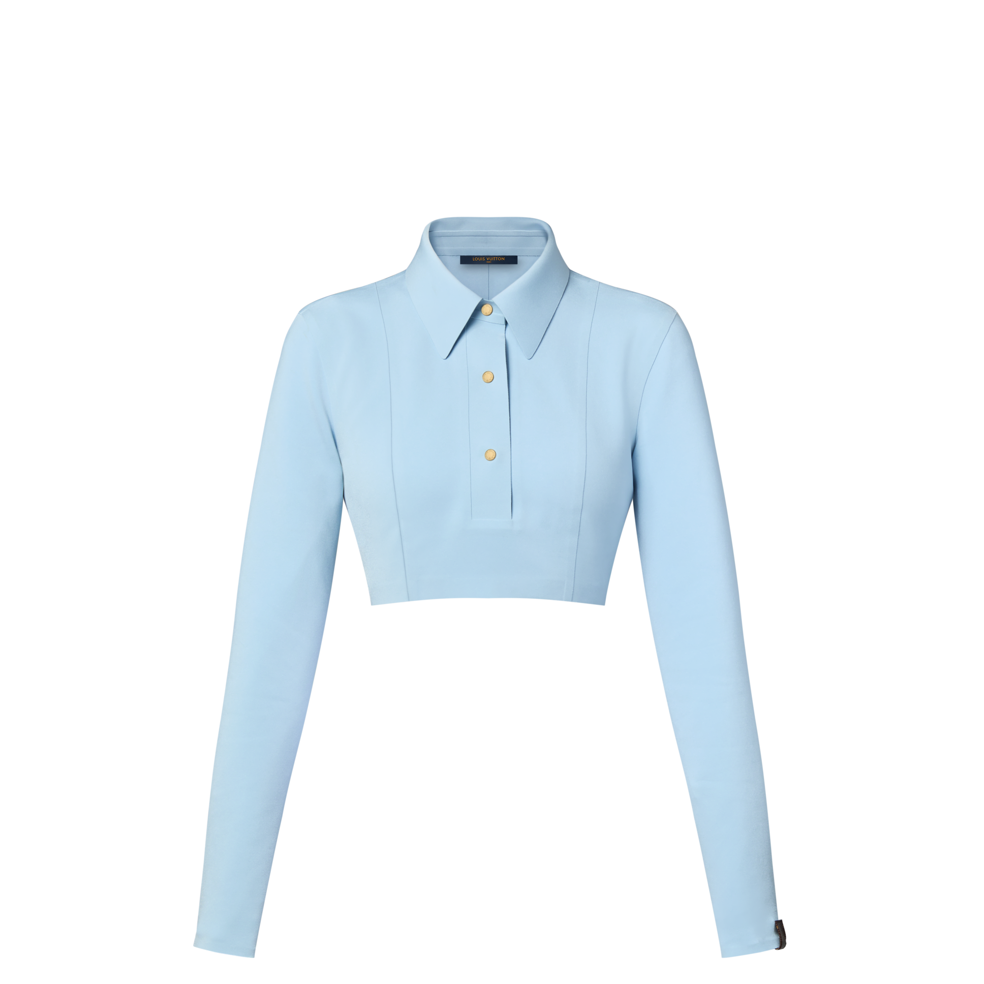 Cropped Long-Sleeved Polo Top  in Women