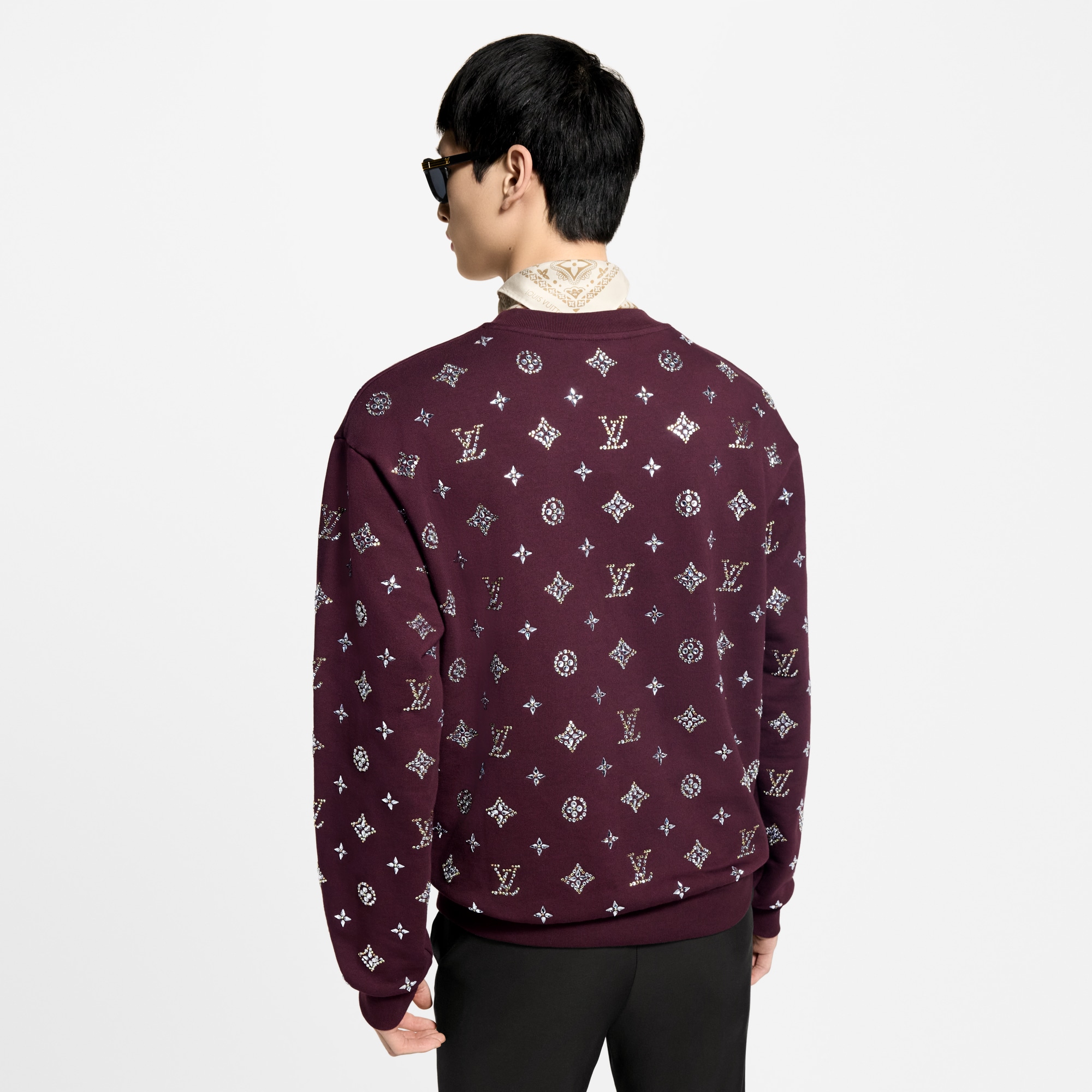 Crystal Monogram Crewneck  in Men