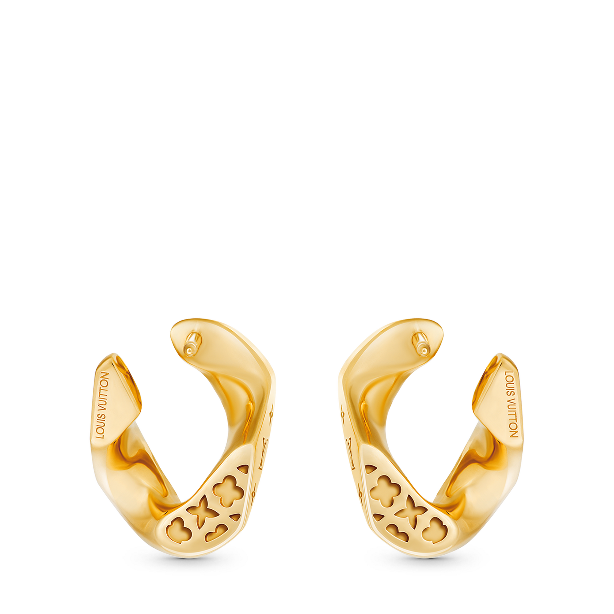 Cuban Chain Earrings, Yellow Gold and Diamonds  in Jewelry