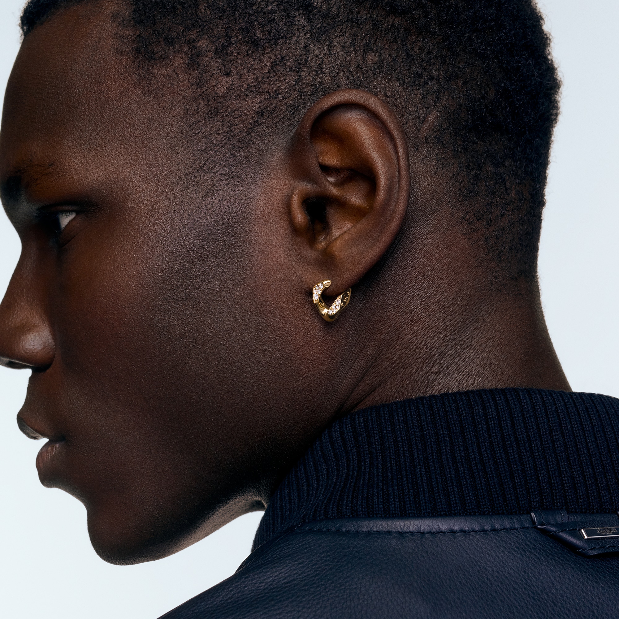 Cuban Chain Earrings, Yellow Gold and Diamonds  in Jewelry