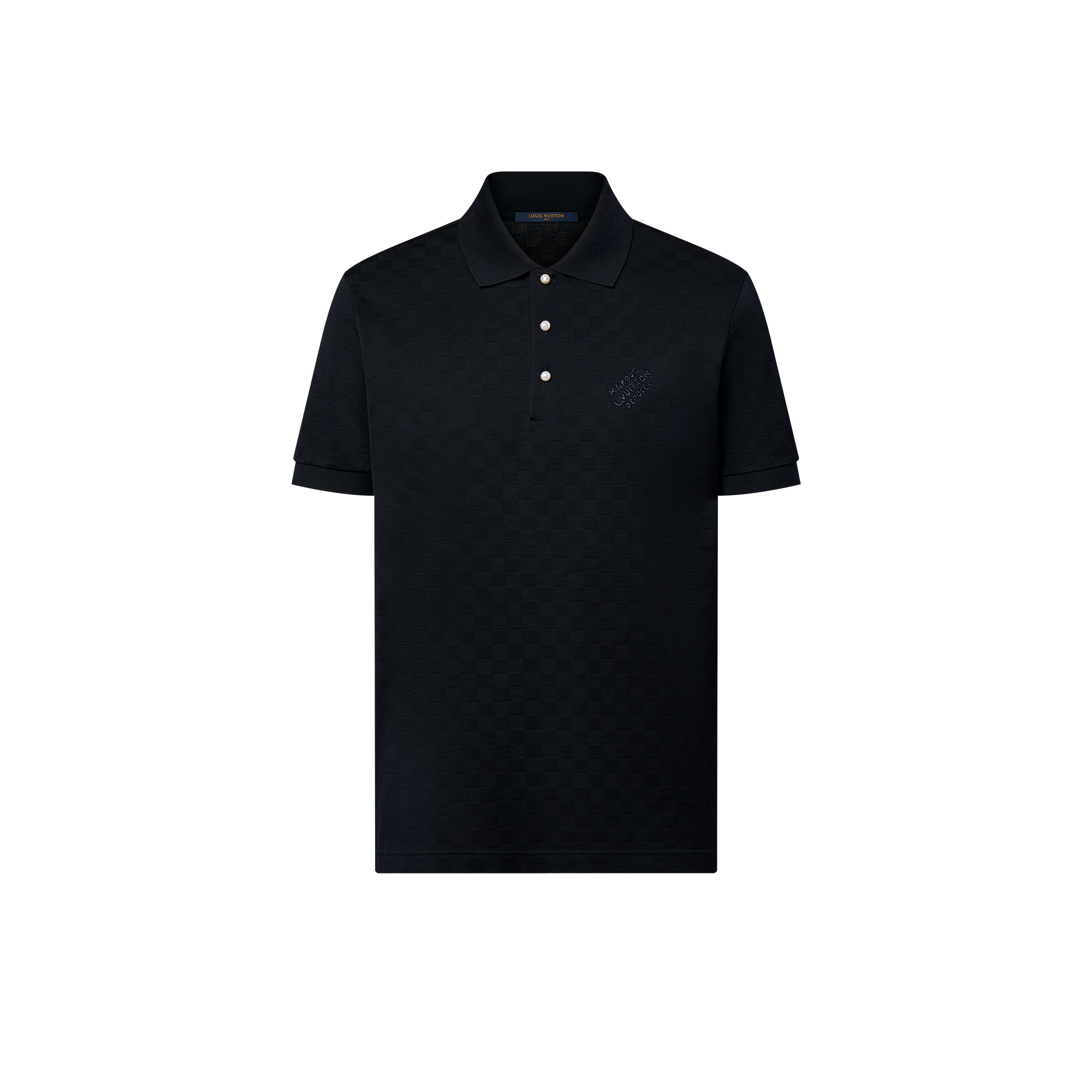 Damier Cotton Pique Polo  in Men