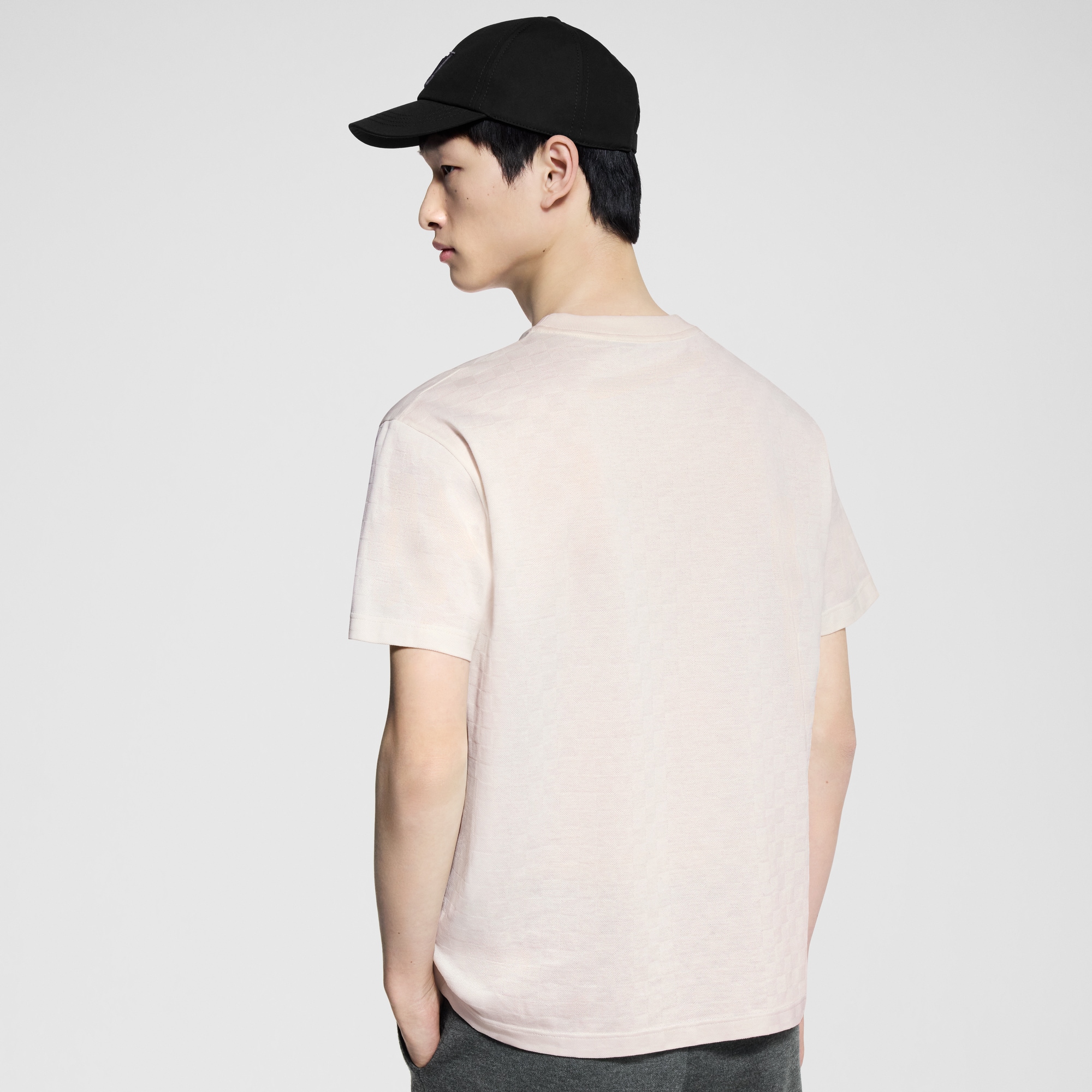 Damier Cotton Pique T-Shirt  in Men