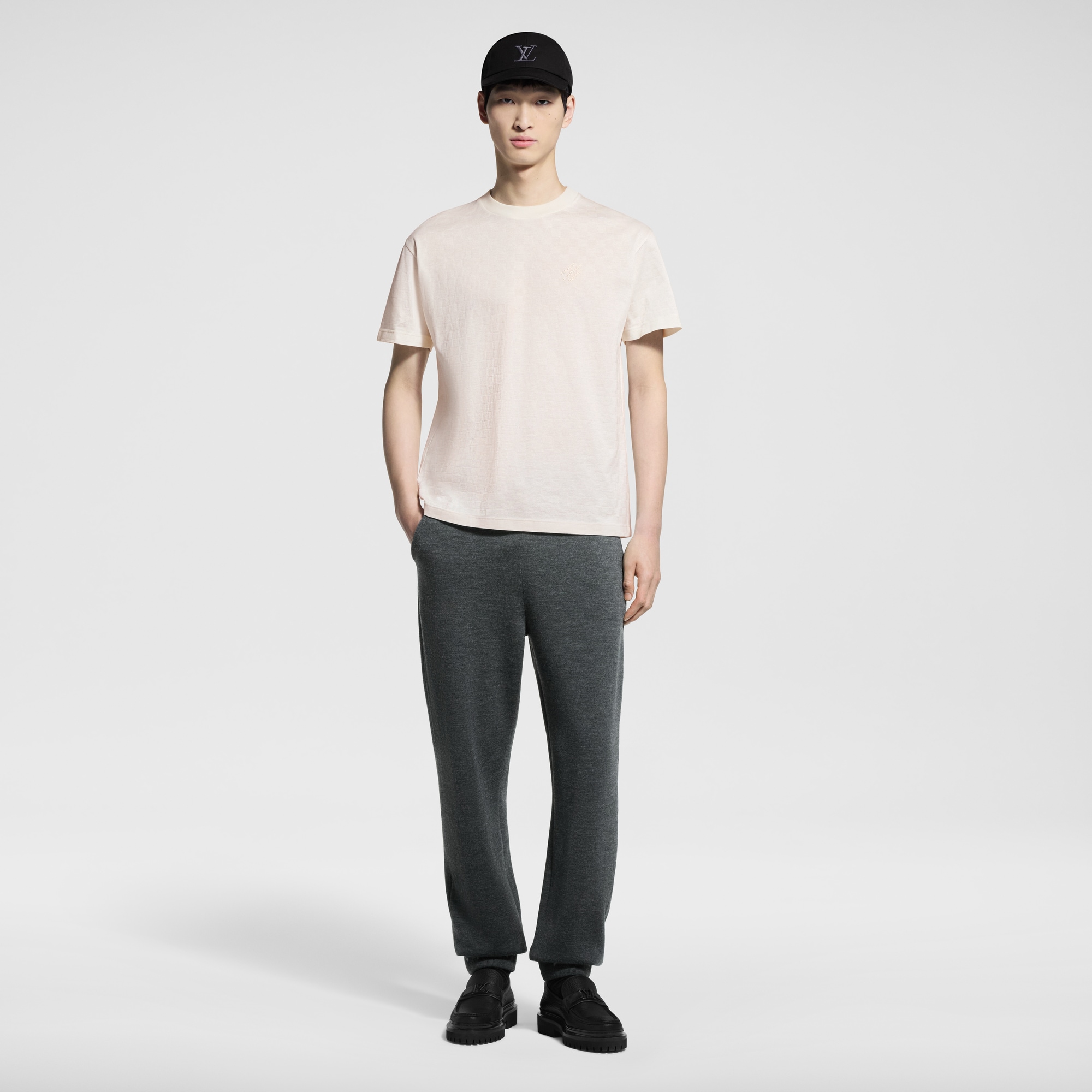 Damier Cotton Pique T-Shirt  in Men