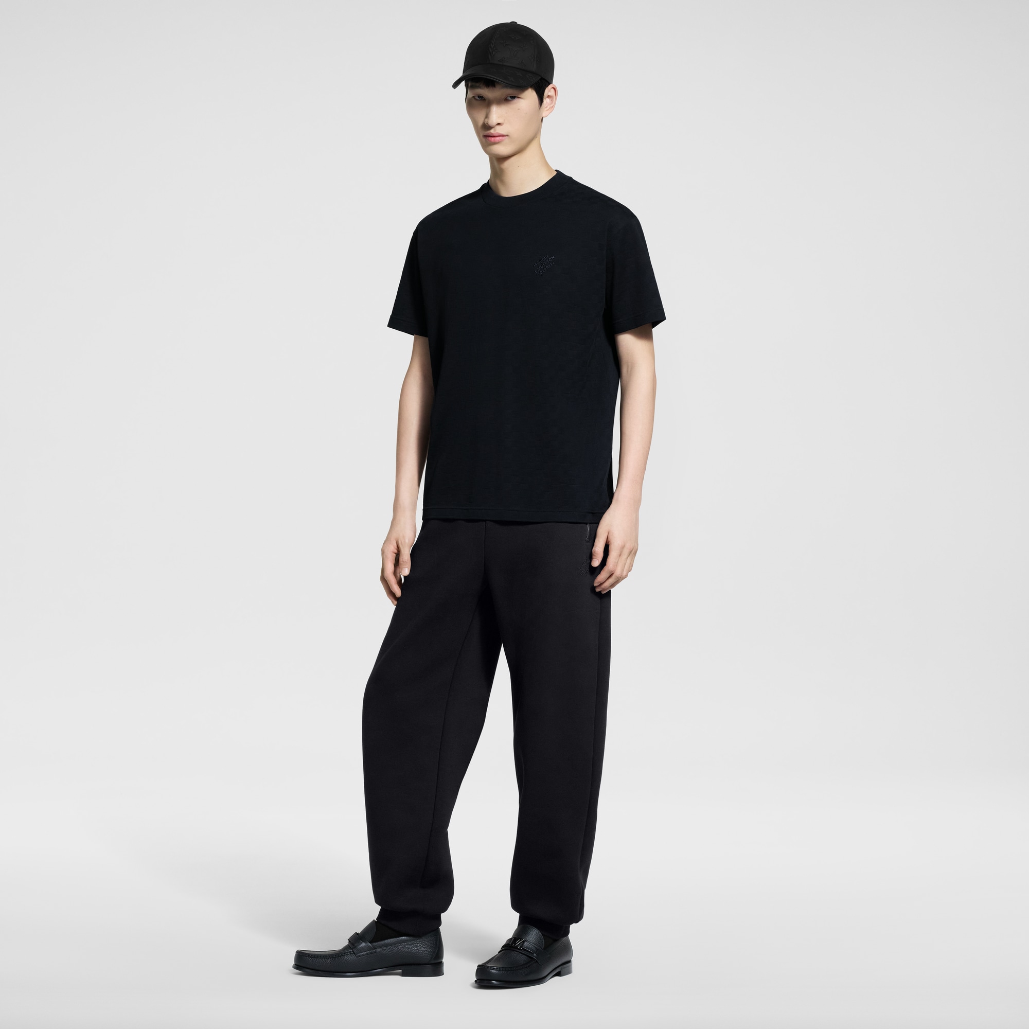 Damier Cotton Pique T-Shirt  in Men