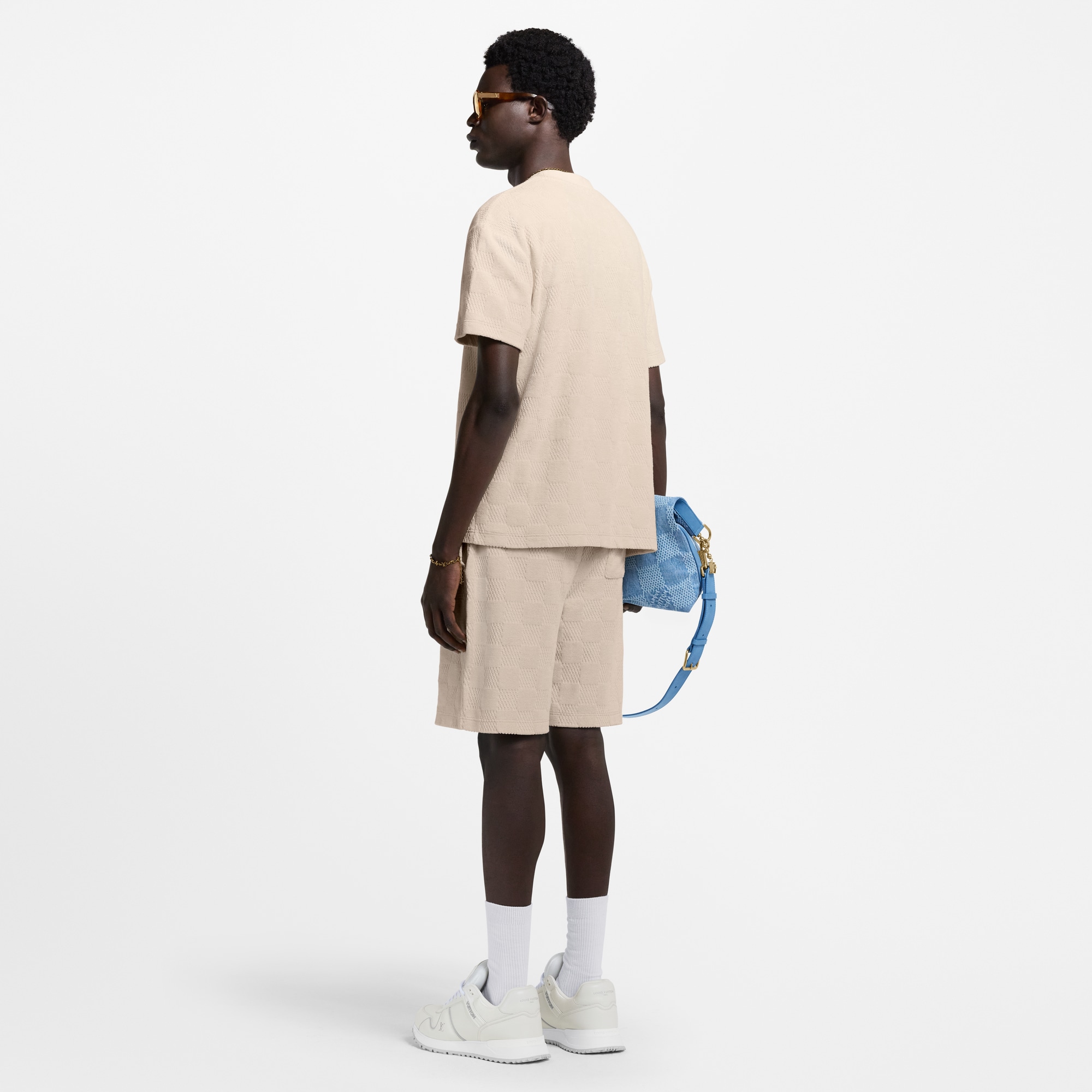 Damier French Terry T-Shirt  in Men