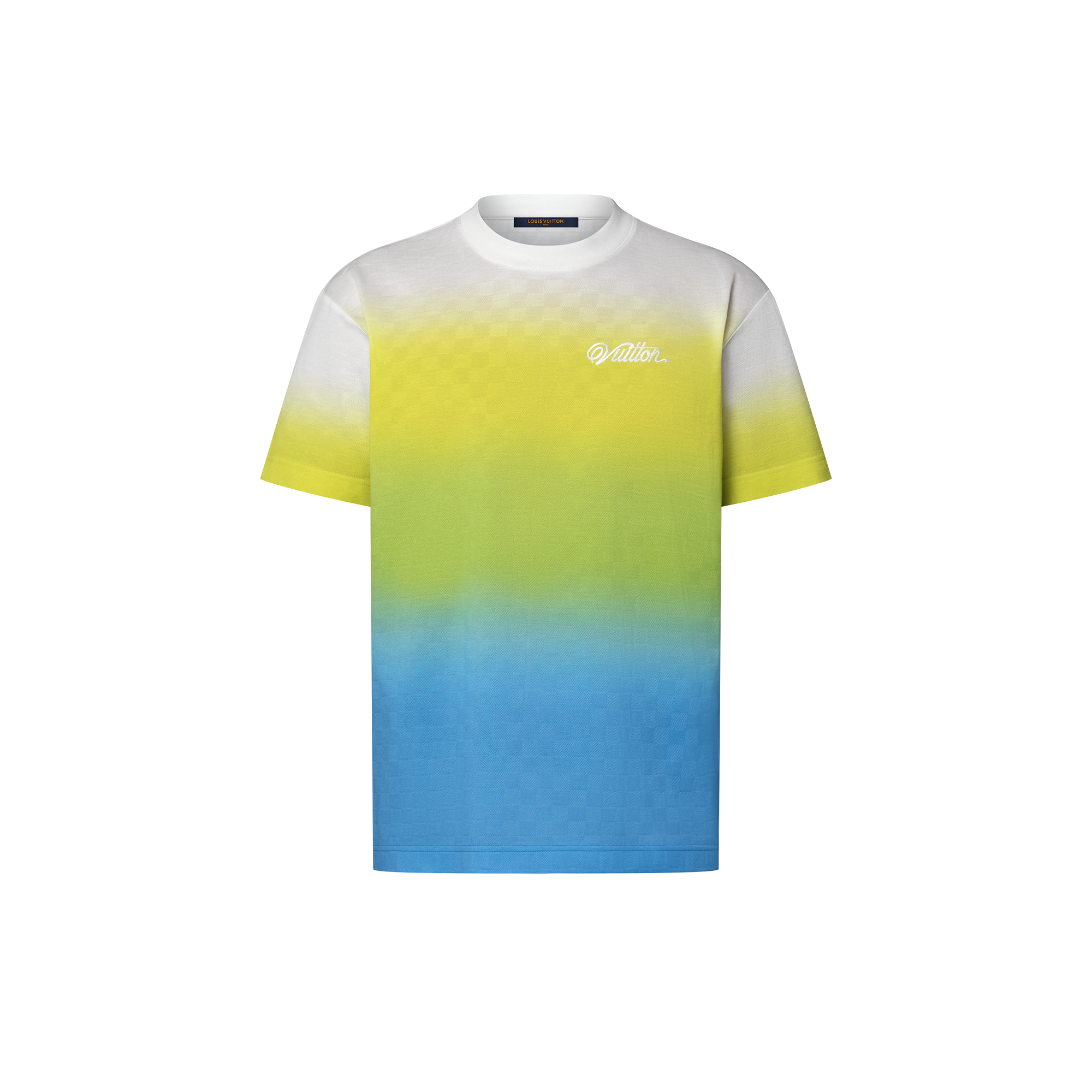 Damier Gradient Jacquard Cotton T-Shirt  in Men