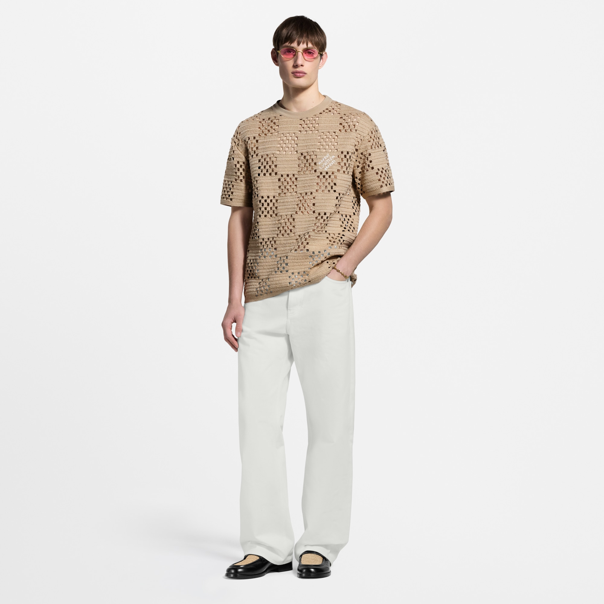 Damier Raffia T-Shirt  in Men