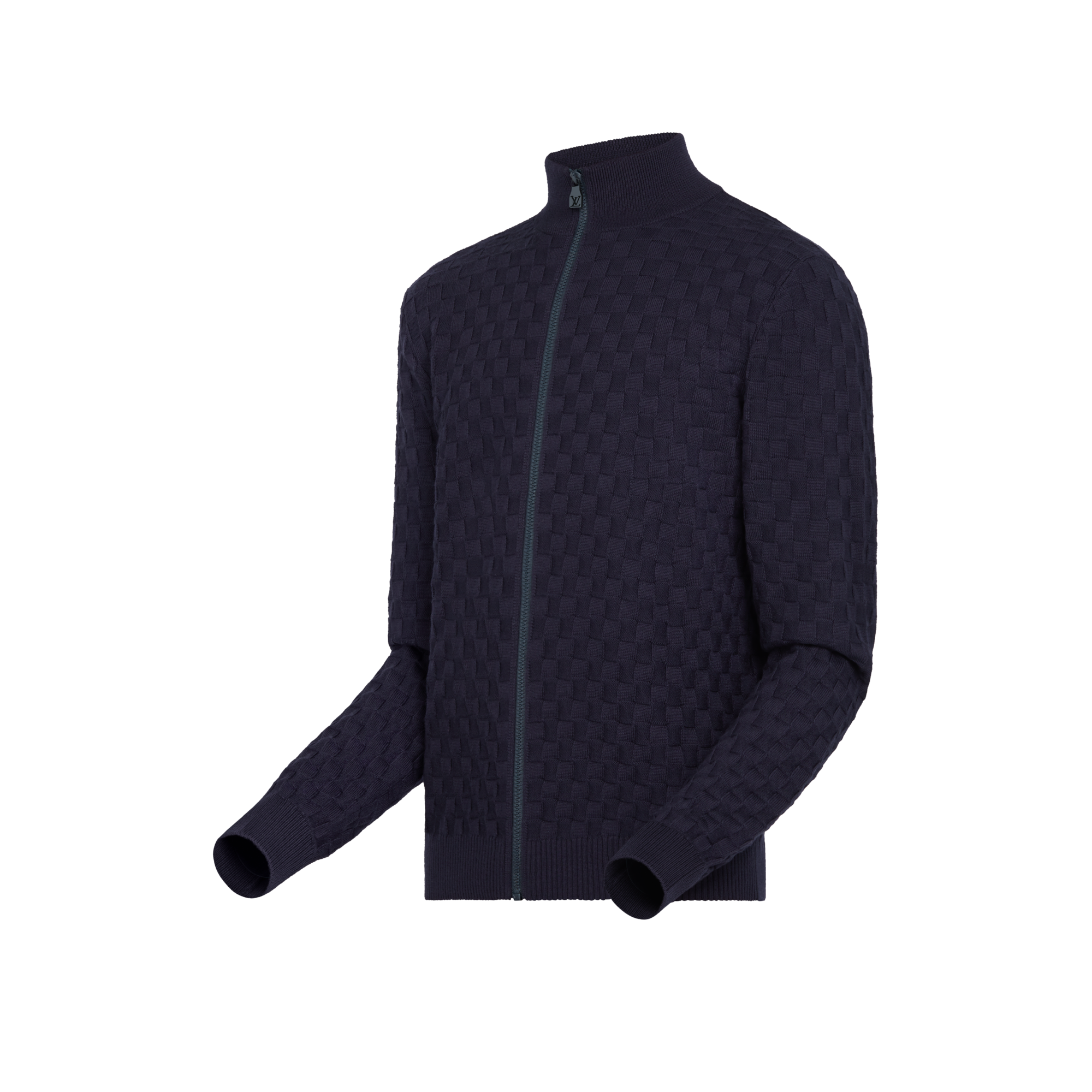 Damier Signature Zip-Through Cardigan  in Men