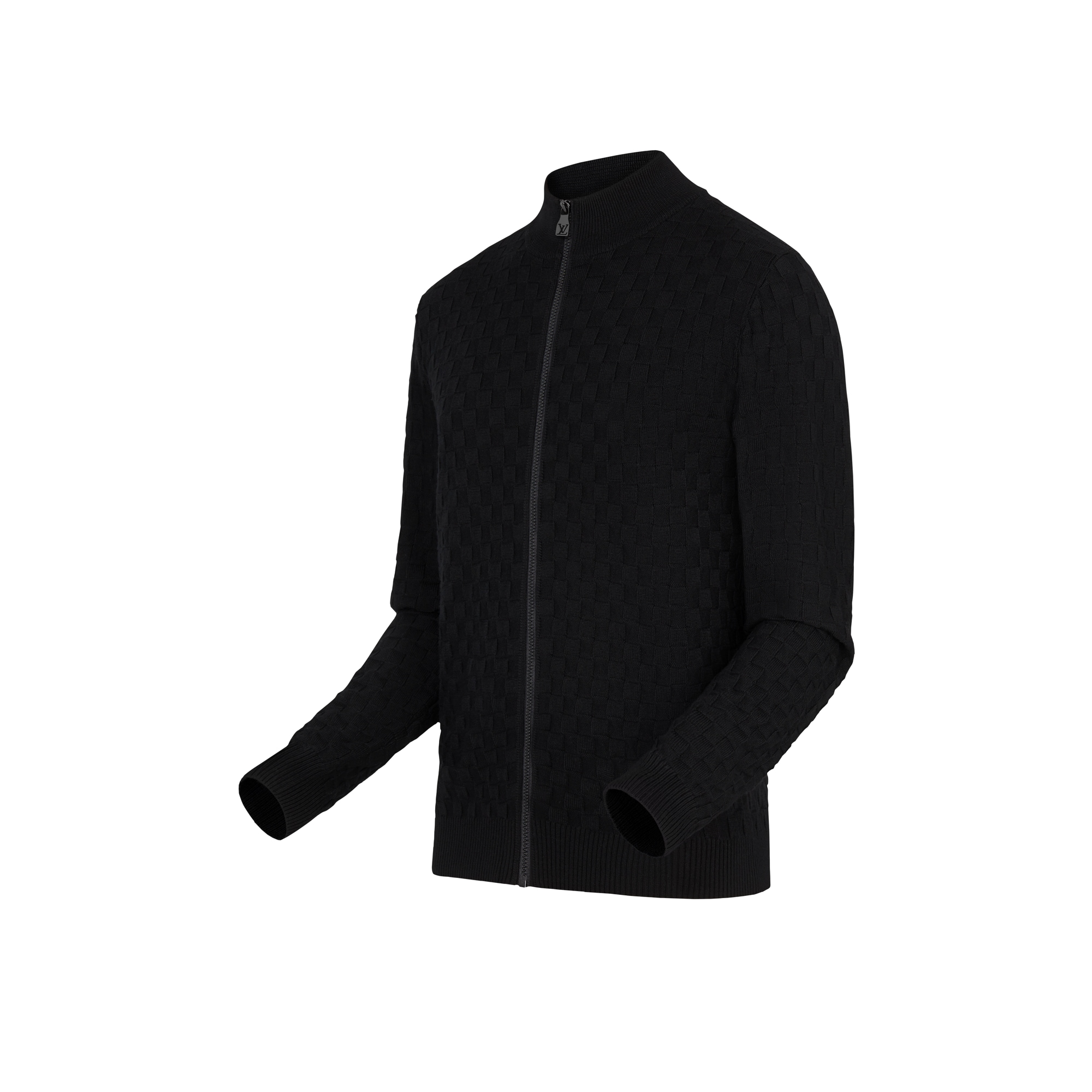 Damier Signature Zip-Through Cardigan  in Men