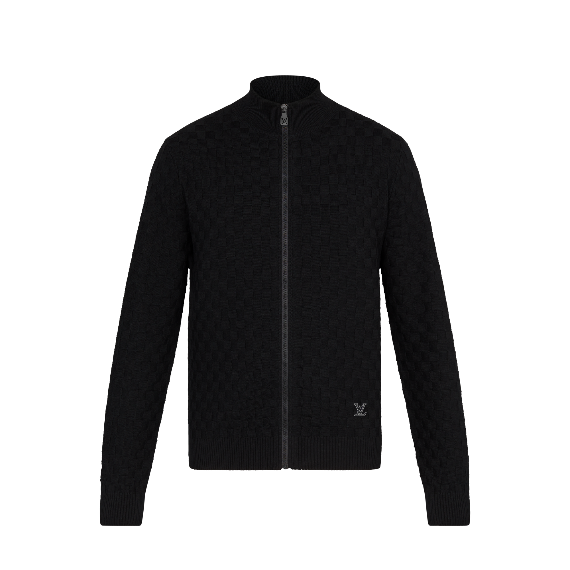 Damier Signature Zip-Through Cardigan  in Men