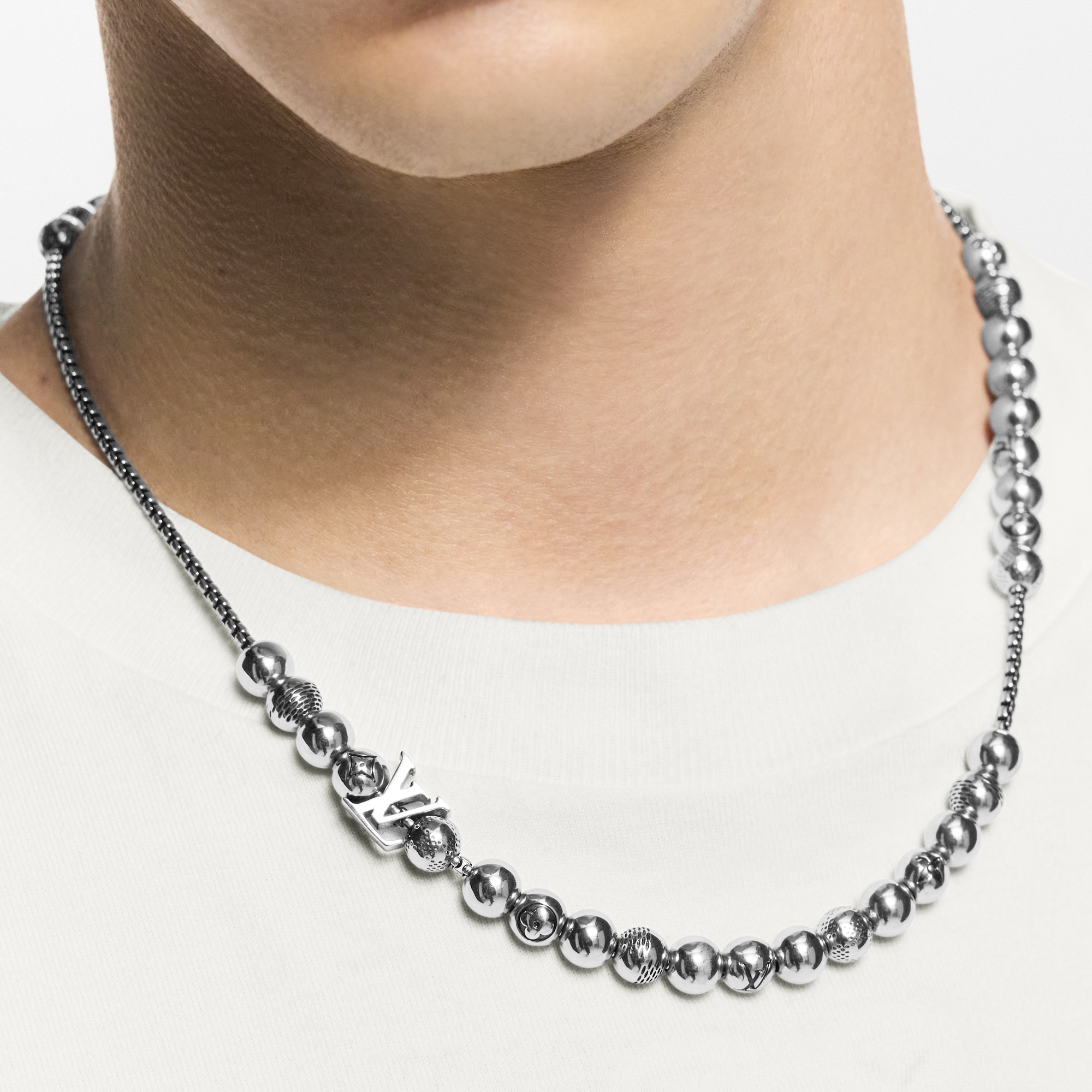 Damier Staples Ball Necklace
 S00 in Men