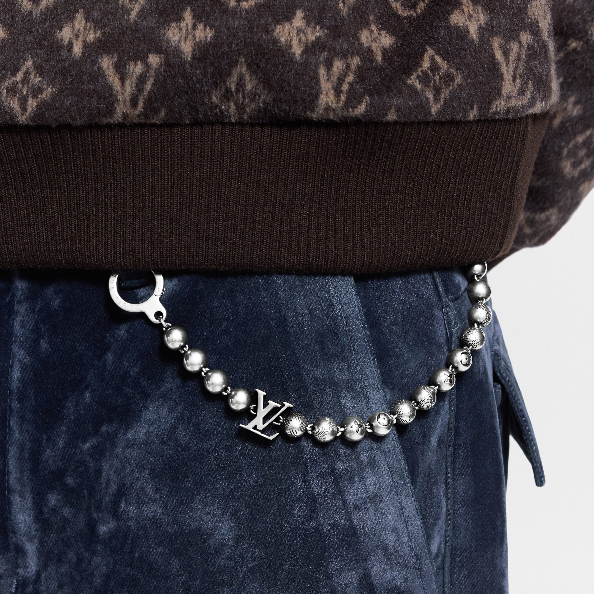 Damier Staples Chain Belt S00 in Men