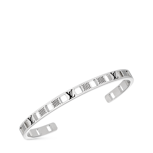 Damier Staples Cut Out Cuff S00 in Men's Fashion Jewelry Bracelets collections by Louis Vuitton (Product zoom)