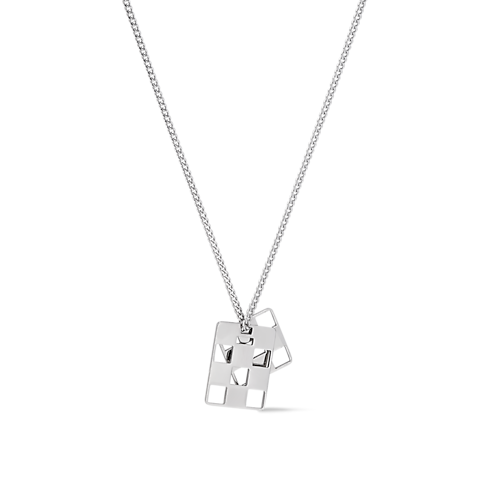 Damier Staples Cut Out Pendant S00 in Men's Fashion Jewelry Necklaces collections by Louis Vuitton (Product zoom)