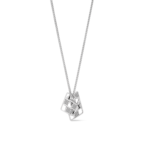 Damier Staples Cut Out Pendant S00 in Men's Fashion Jewelry Necklaces collections by Louis Vuitton (Product zoom)
