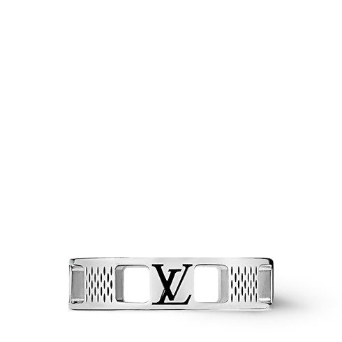 Damier Staples Cut Out Ring S00 in Men's Fashion Jewelry Rings collections by Louis Vuitton (Product zoom)