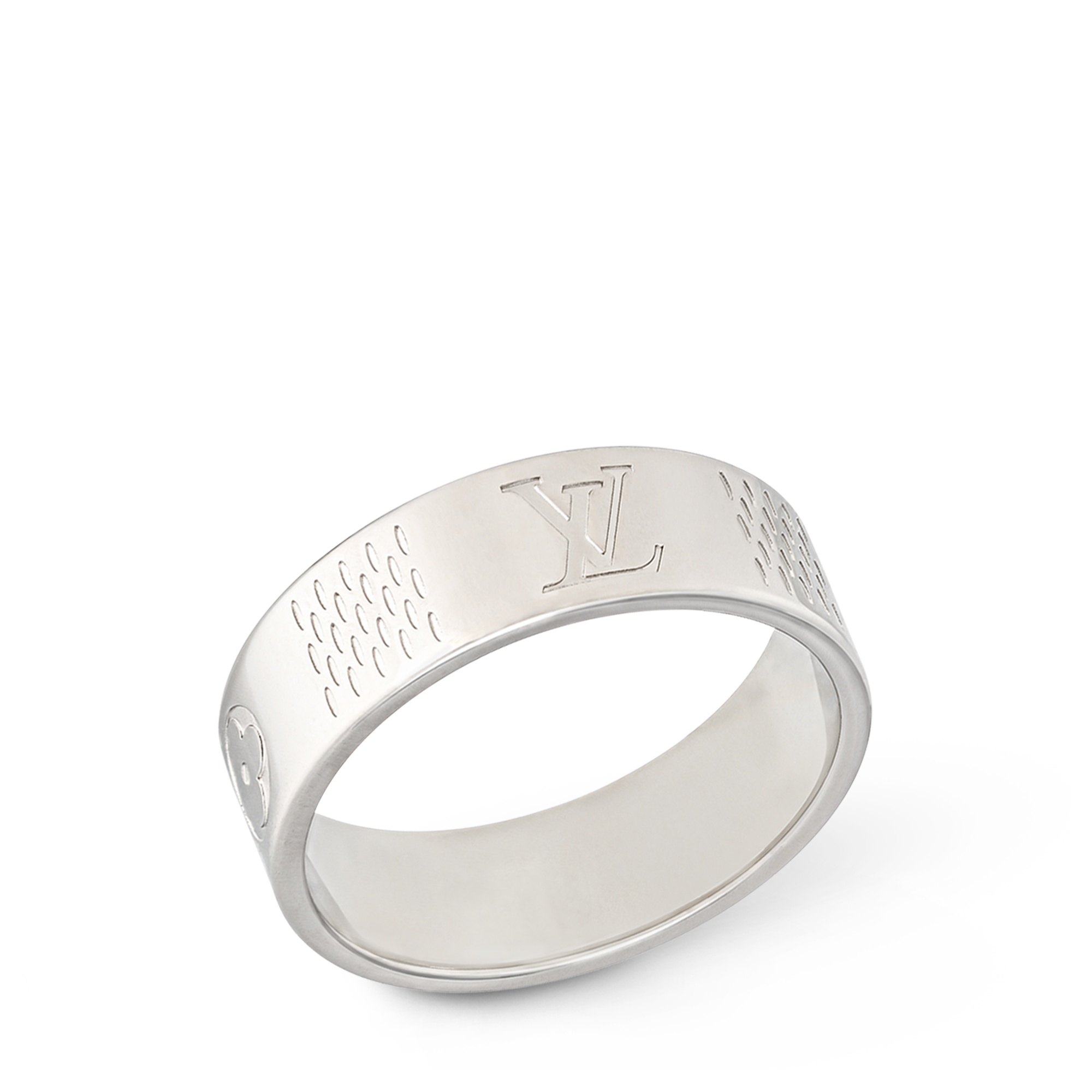 Damier Staples Thin Ring S00 in Men