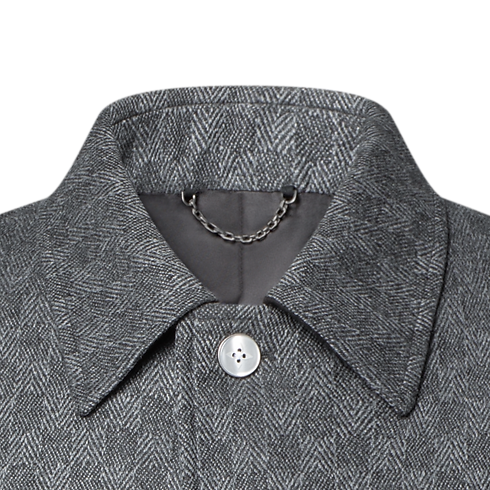 Damier Wool Overcoat in Men's New In Men } collections by Louis Vuitton (Product zoom)