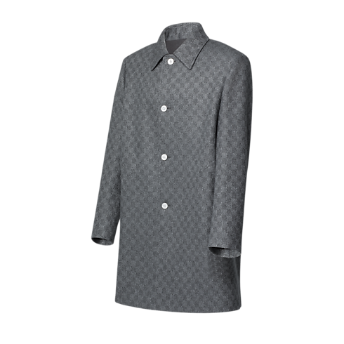 Damier Wool Overcoat in Men's New In Men } collections by Louis Vuitton (Product zoom)
