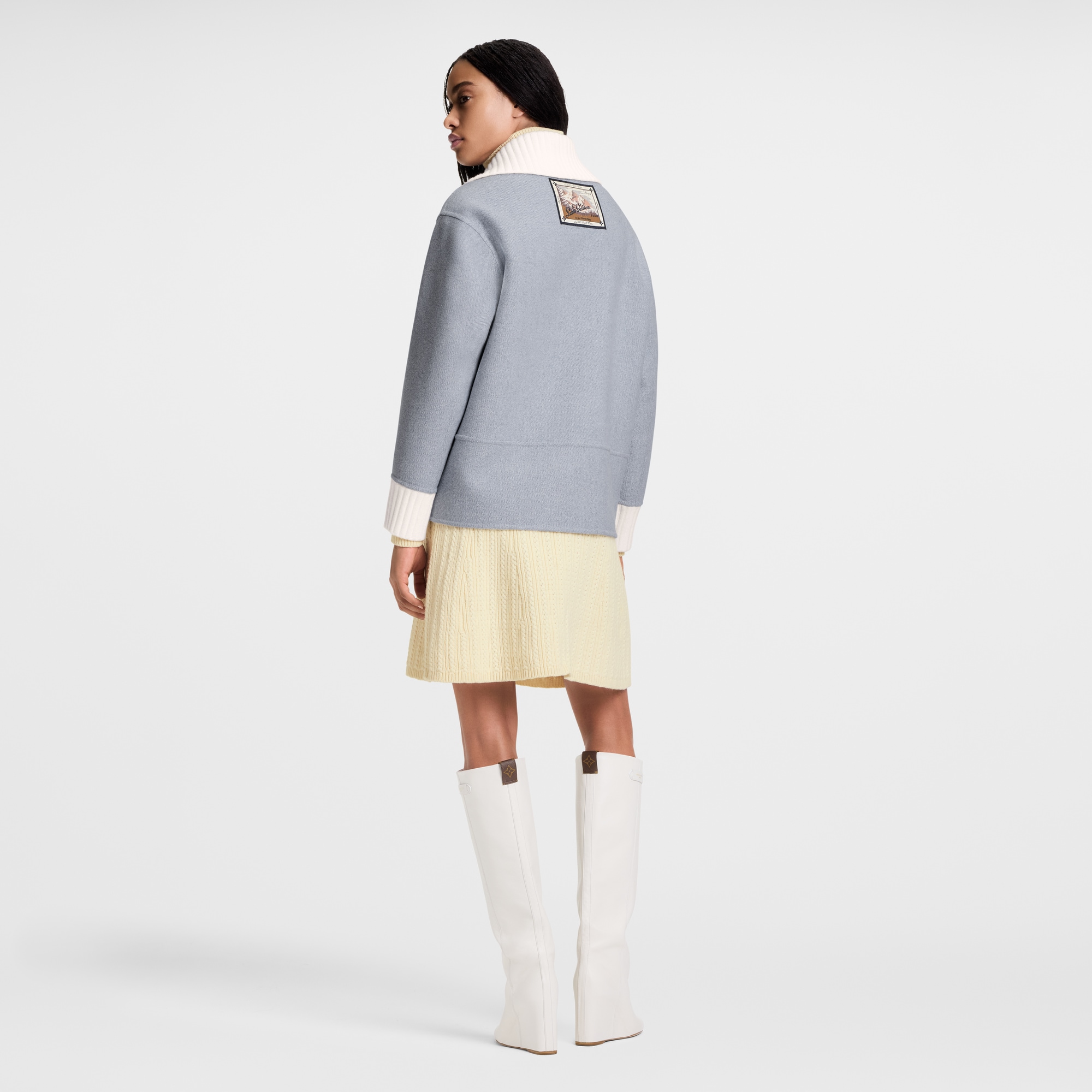 Denim-Effect Double Face Jacket  in Women