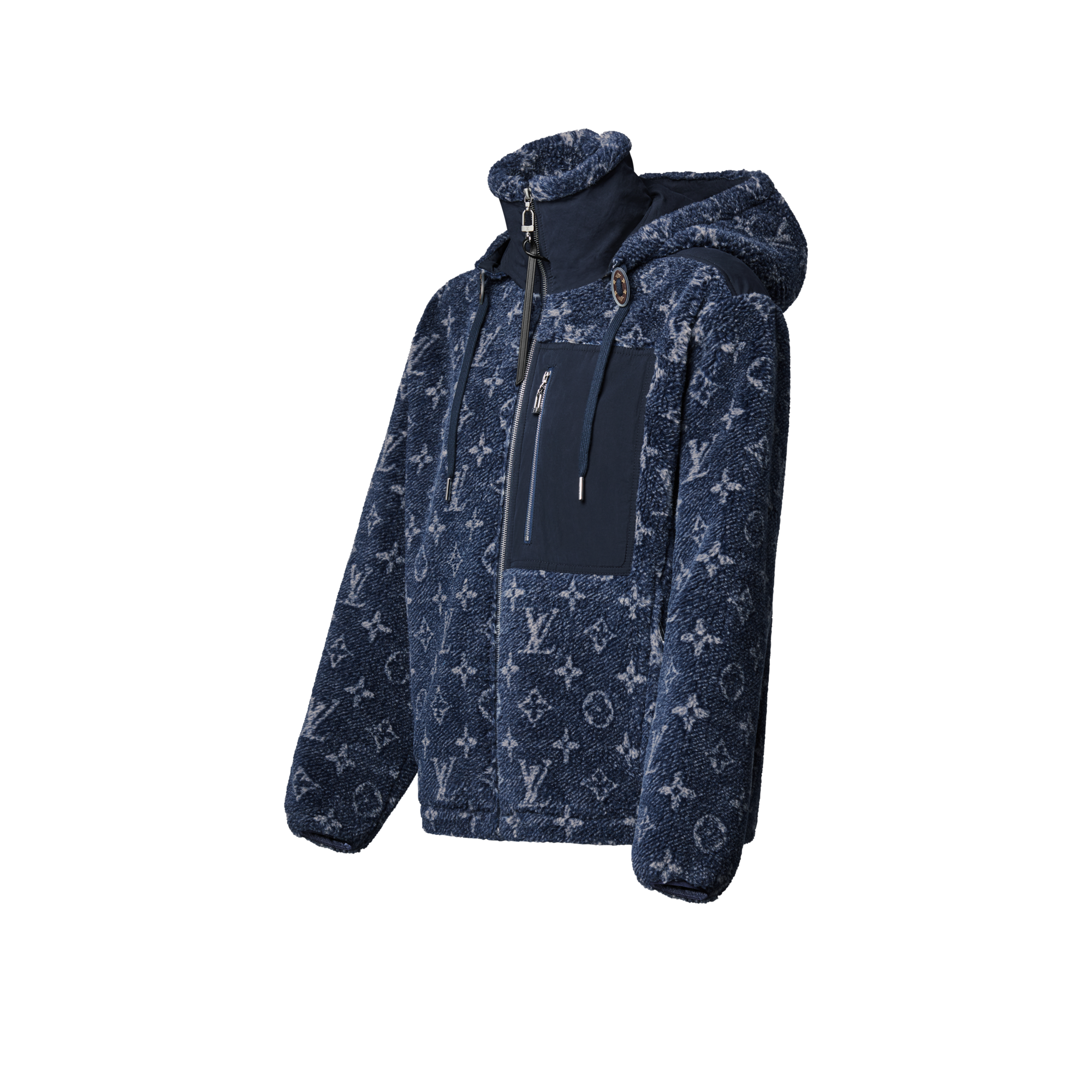 Denim-Effect Monogram Fleece Jacket  in Women