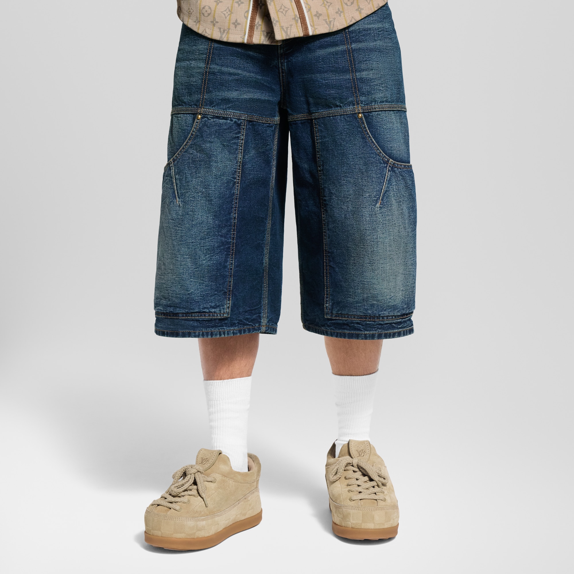 Denim Workwear Shorts  in Men