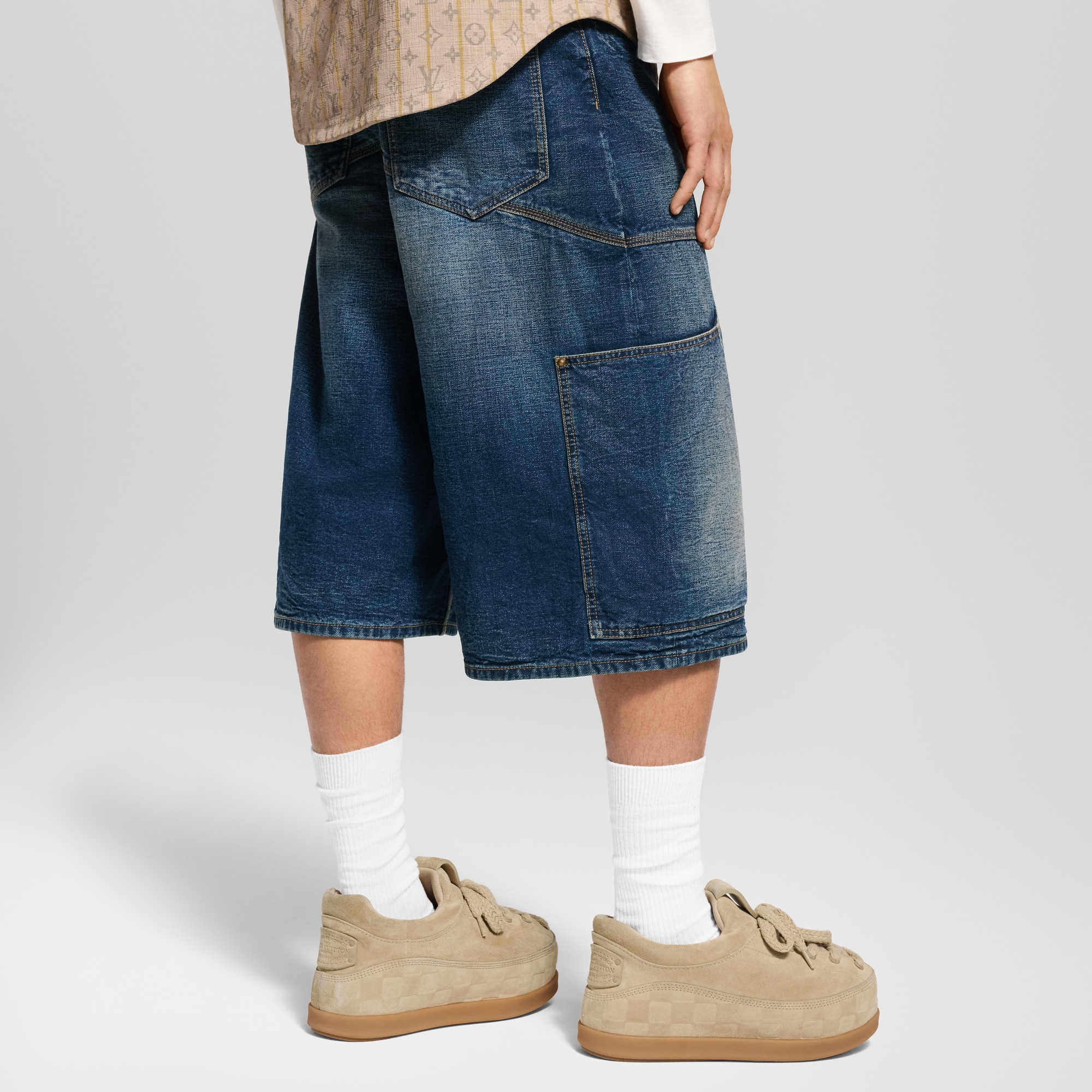 Denim Workwear Shorts  in Men