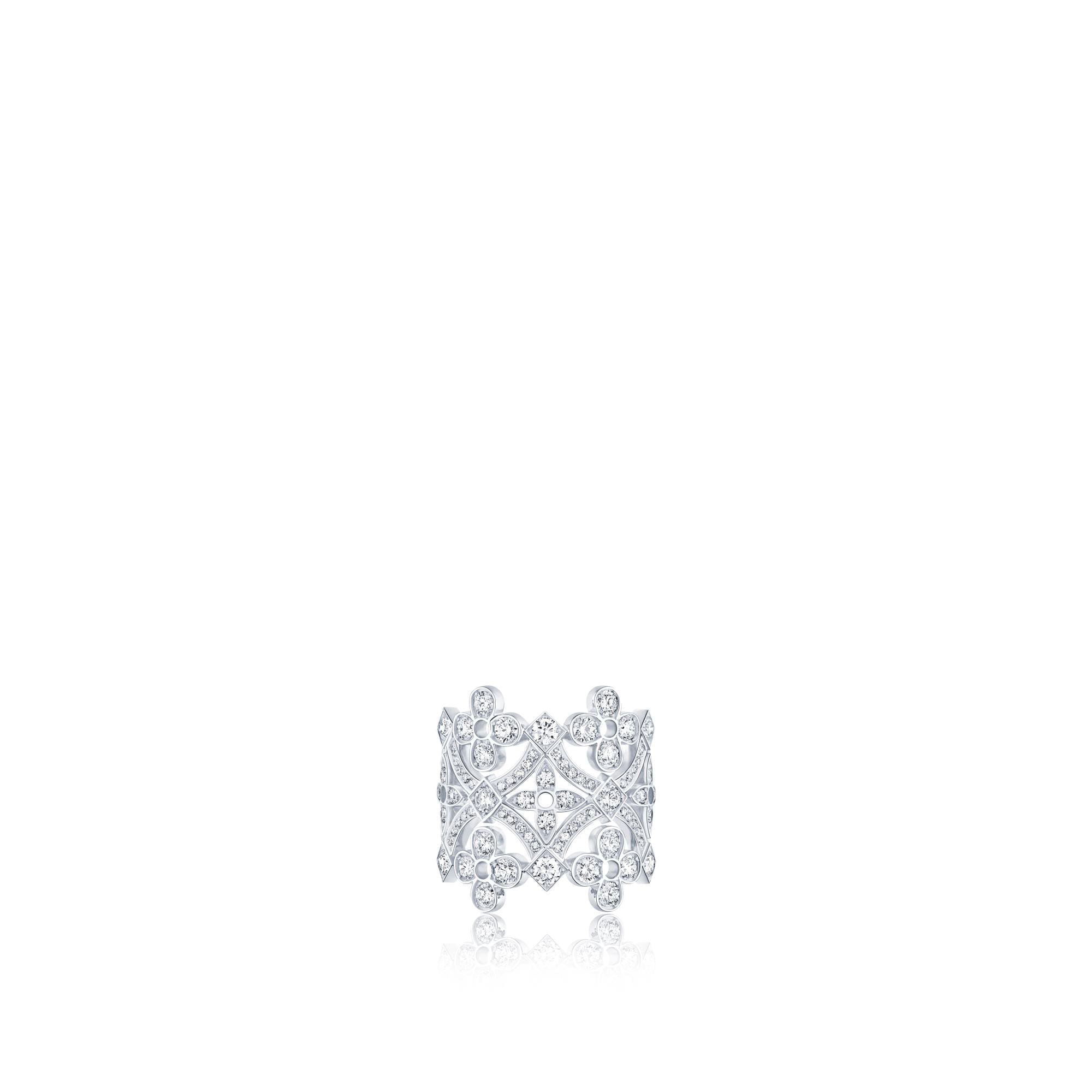 Dentelle Large Ring, White Gold And Diamonds  in Jewelry