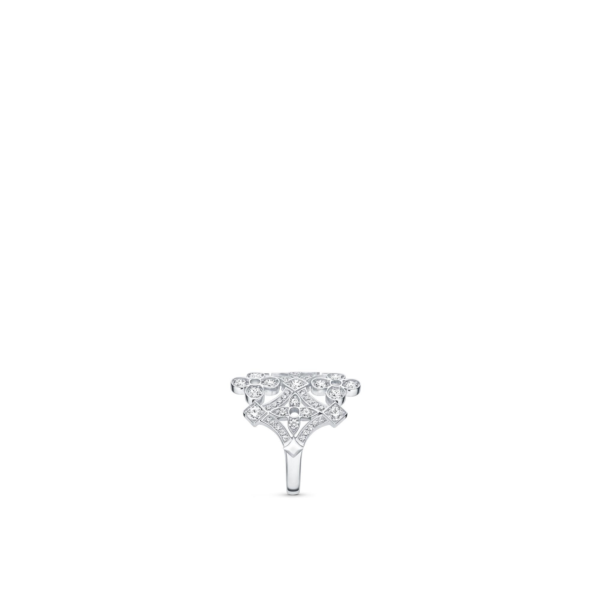 Dentelle Large Ring, White Gold And Diamonds  in Jewelry