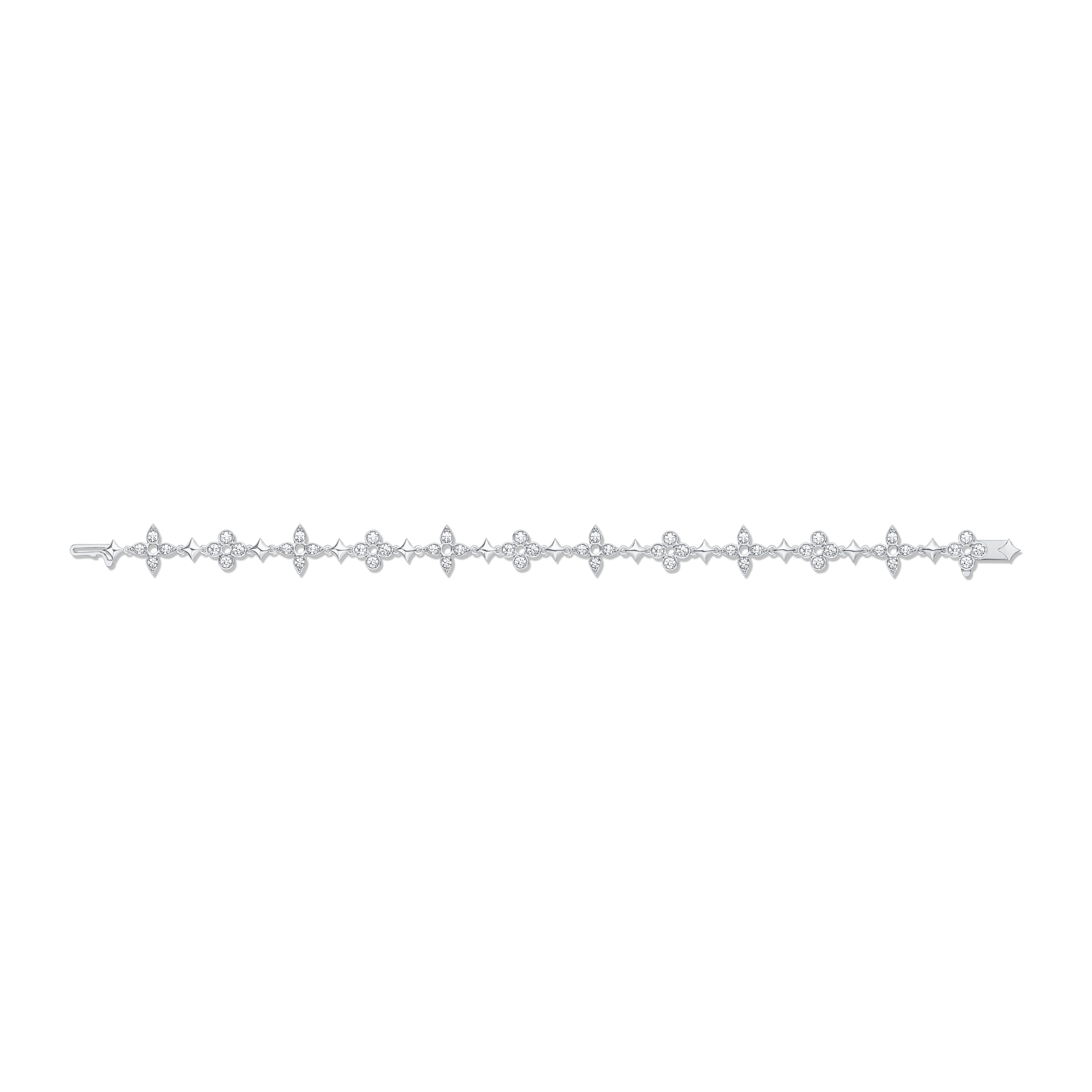 Dentelle One Row Bracelet, White Gold And Diamonds  in Jewelry