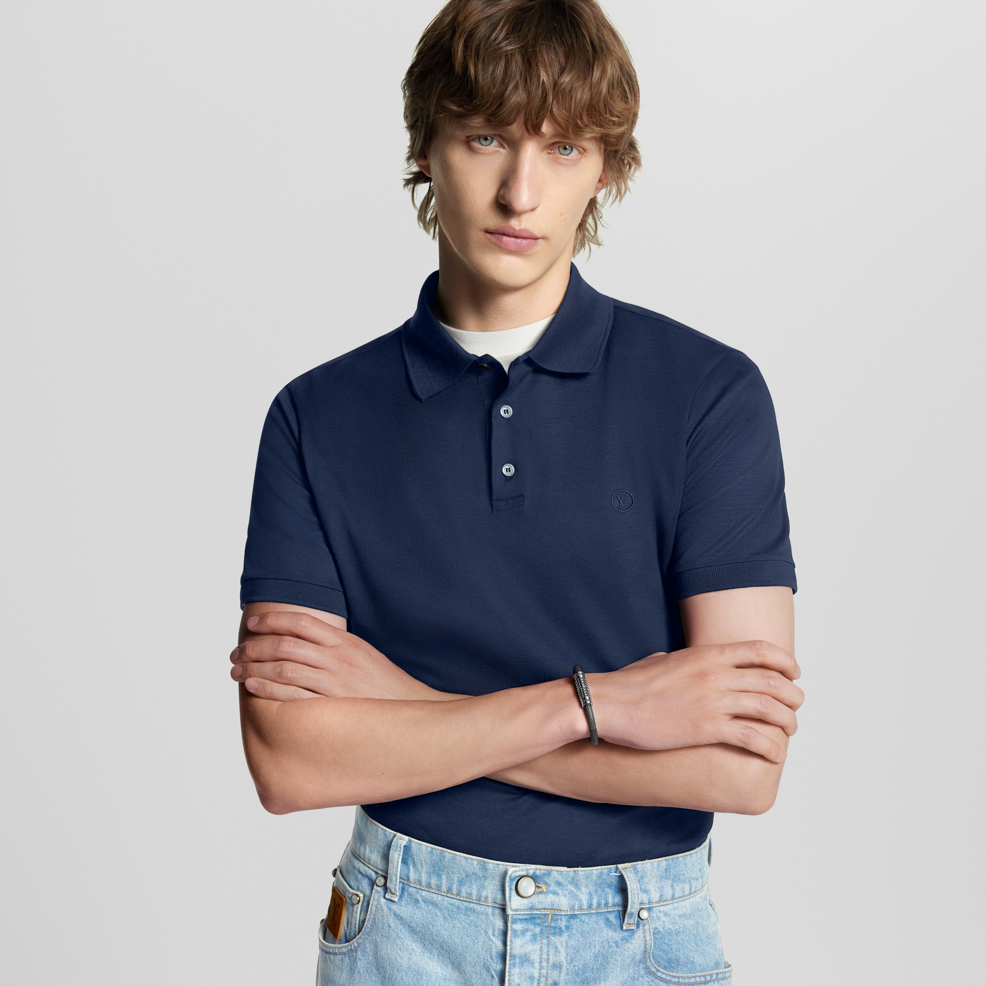 Digit Bracelet Damier Graphite Canvas in Men