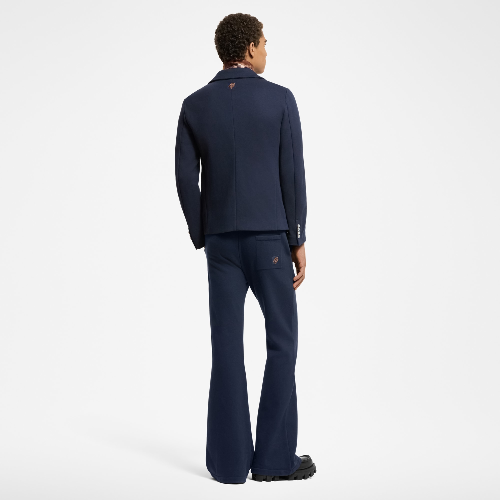 Double-Breasted Cotton And Cashmere Jersey Jacket  in Men