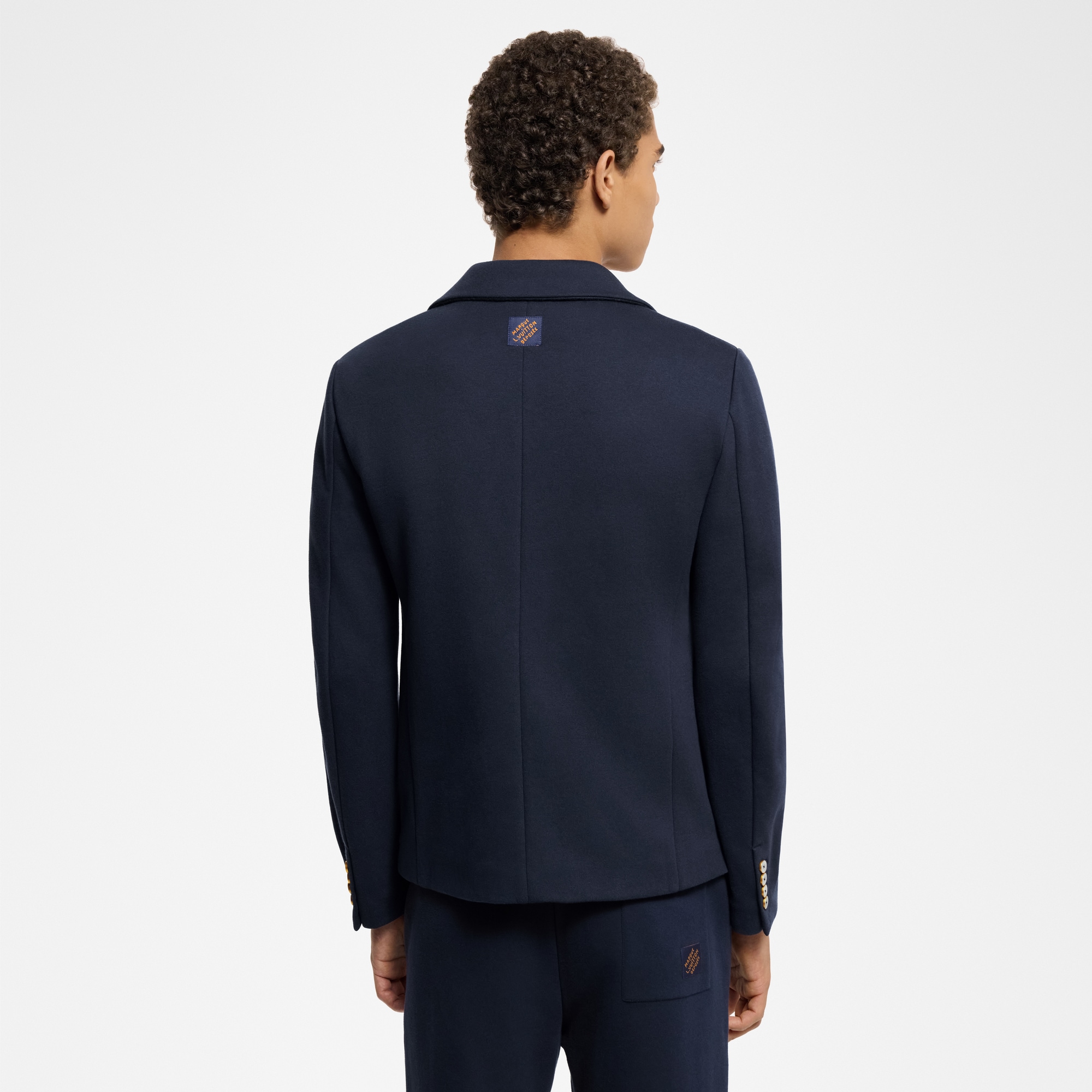 Double-Breasted Cotton And Cashmere Jersey Jacket  in Men