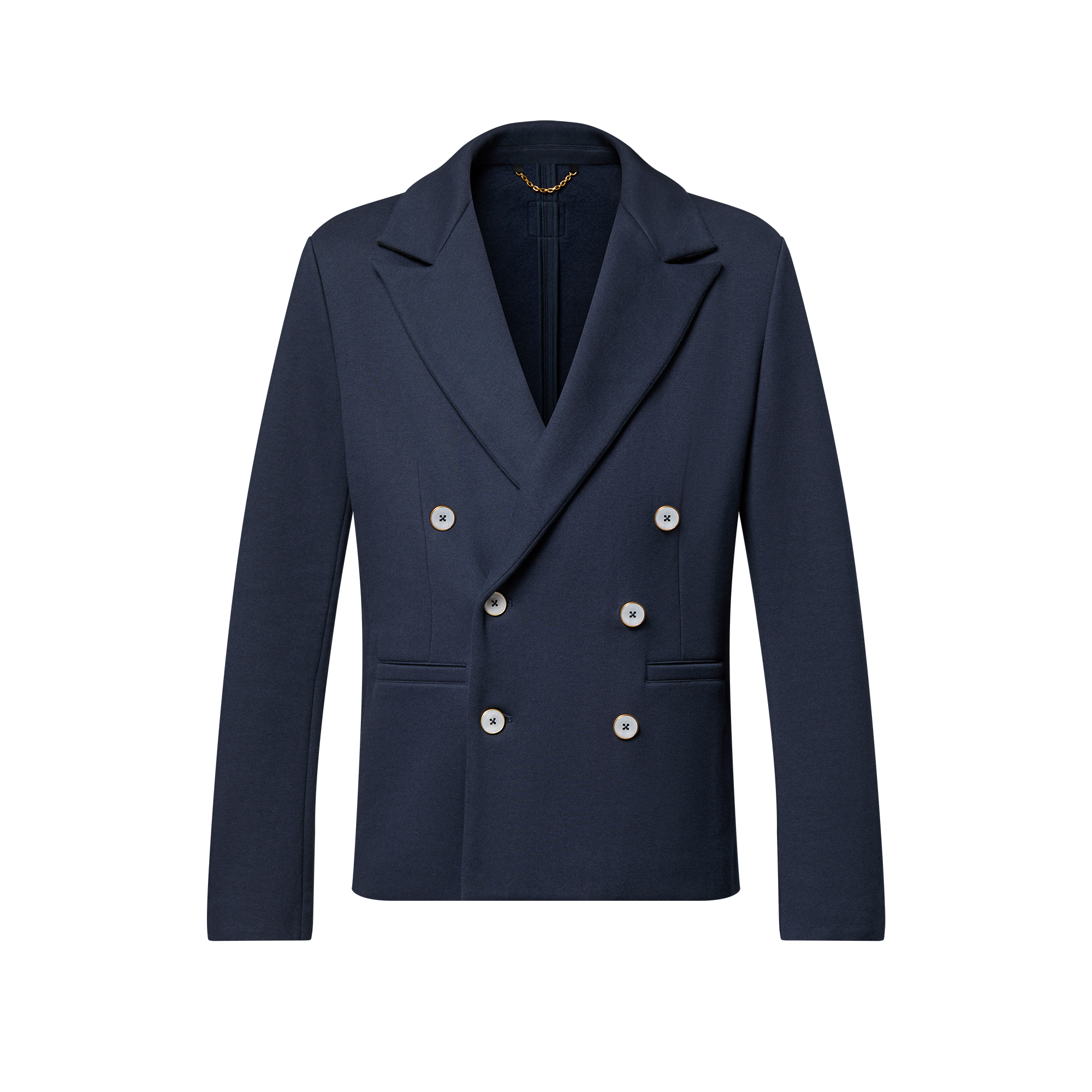 Double-Breasted Cotton And Cashmere Jersey Jacket  in Men