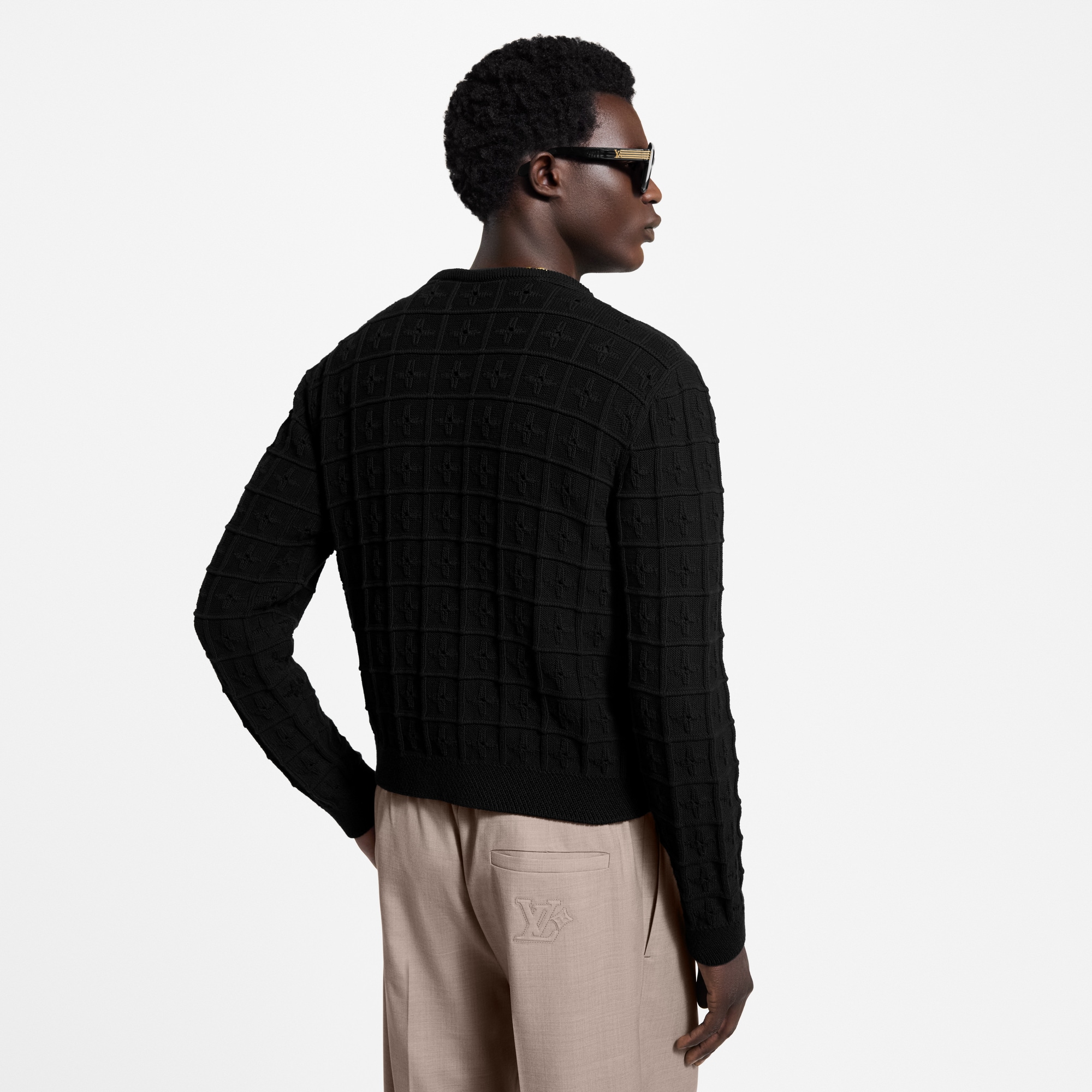 Double-Breasted Knit Jacket  in Men