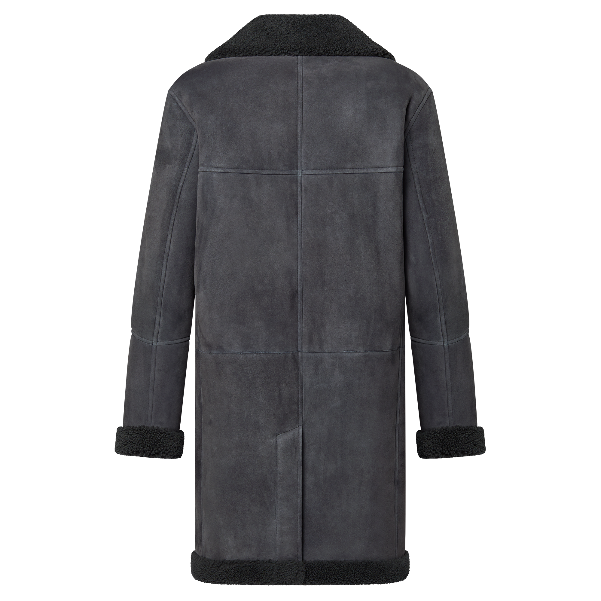 Double-Breasted Shearling Coat  in Men