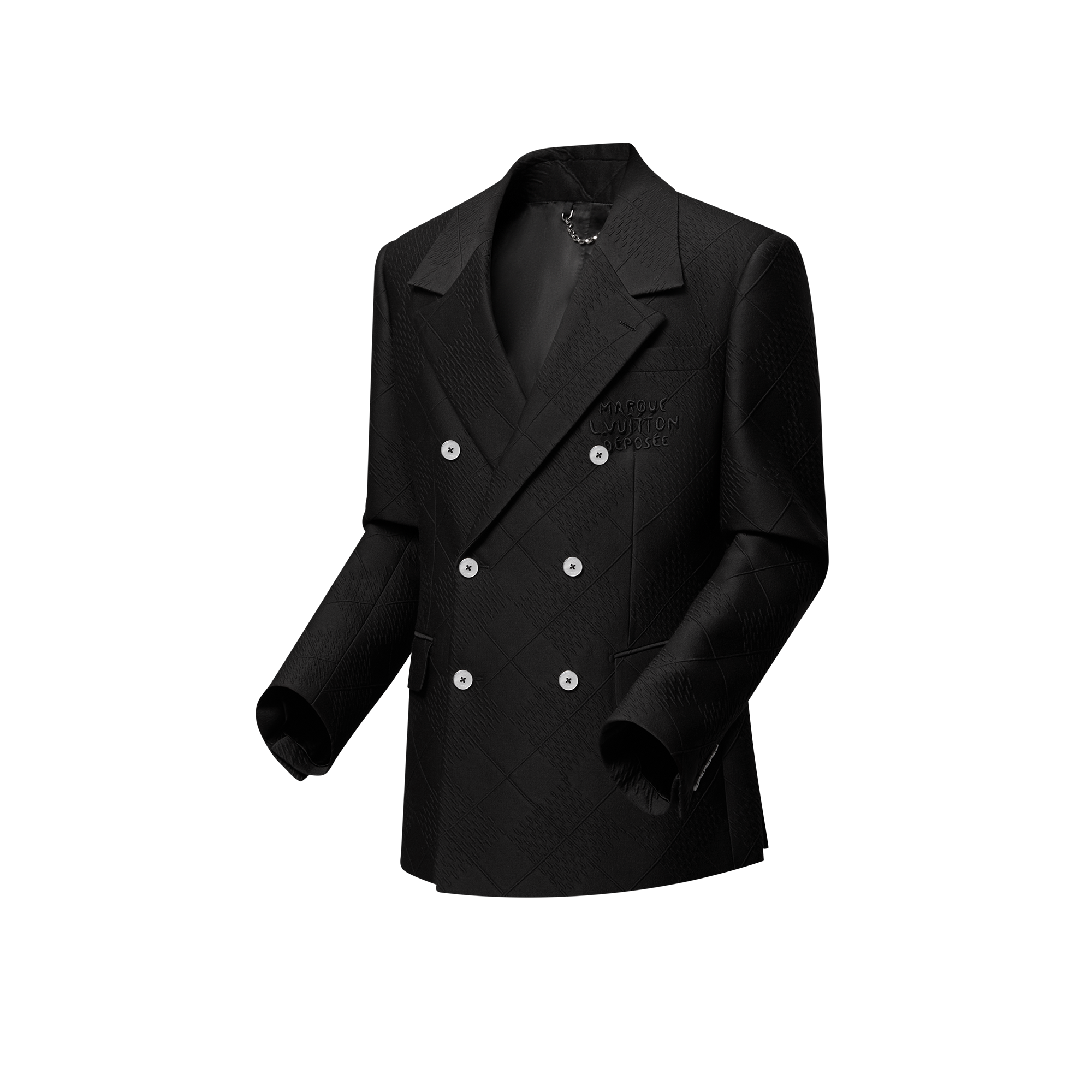 Double-Breasted Wool-Silk Blend Tailored Jacket  in Men