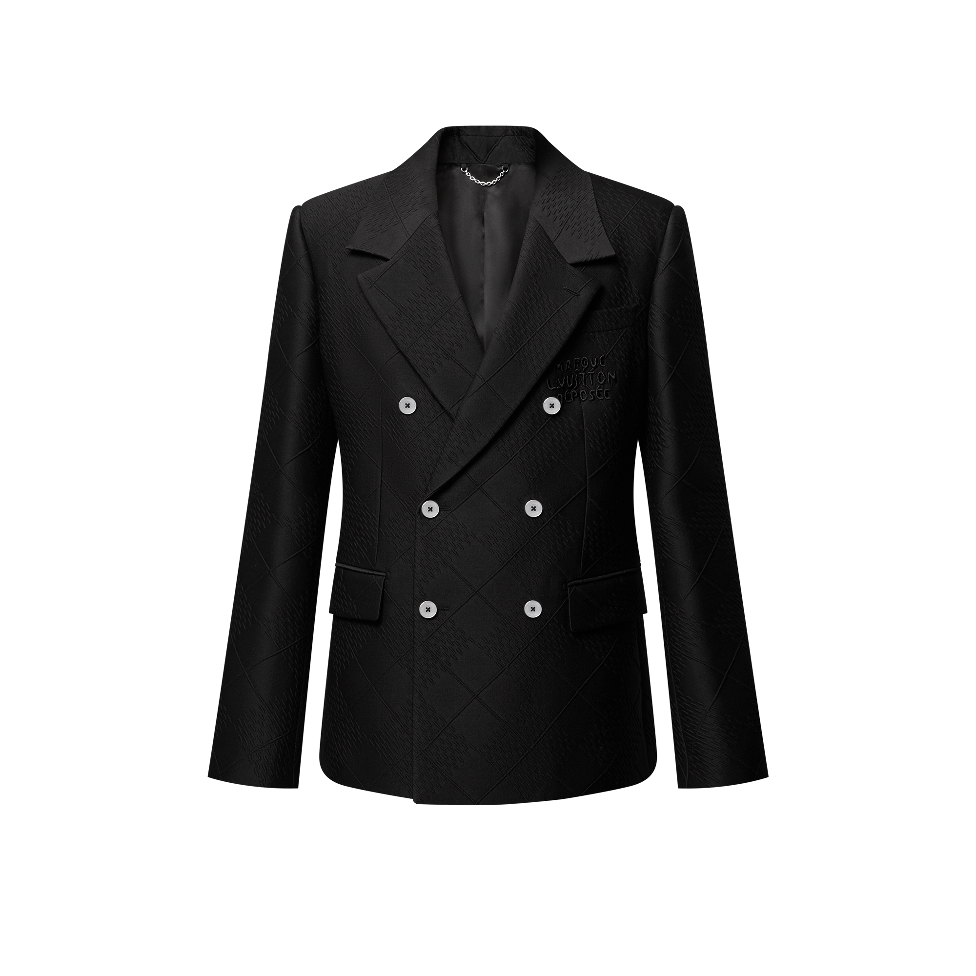 Double-Breasted Wool-Silk Blend Tailored Jacket  in Men