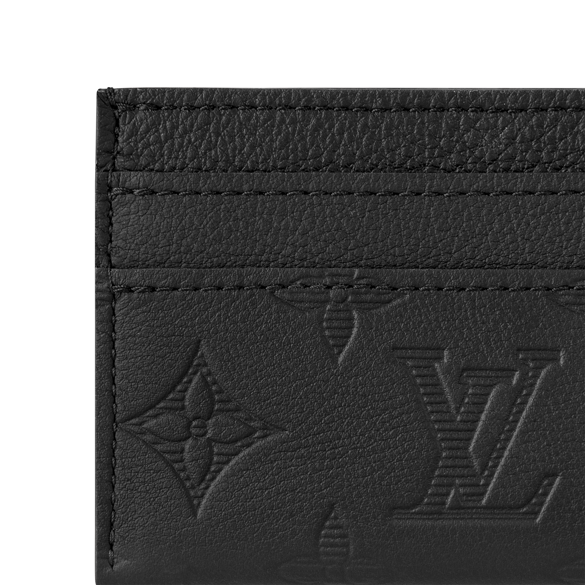Double Card Holder Monogram Shadow Leather in Bags and Small Leather Goods