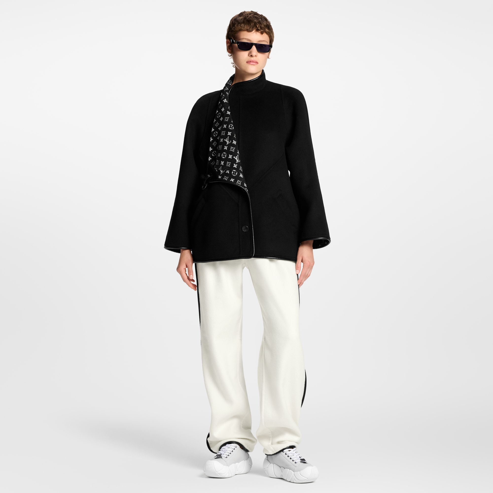 Double Face Clip Front Coat  in Women