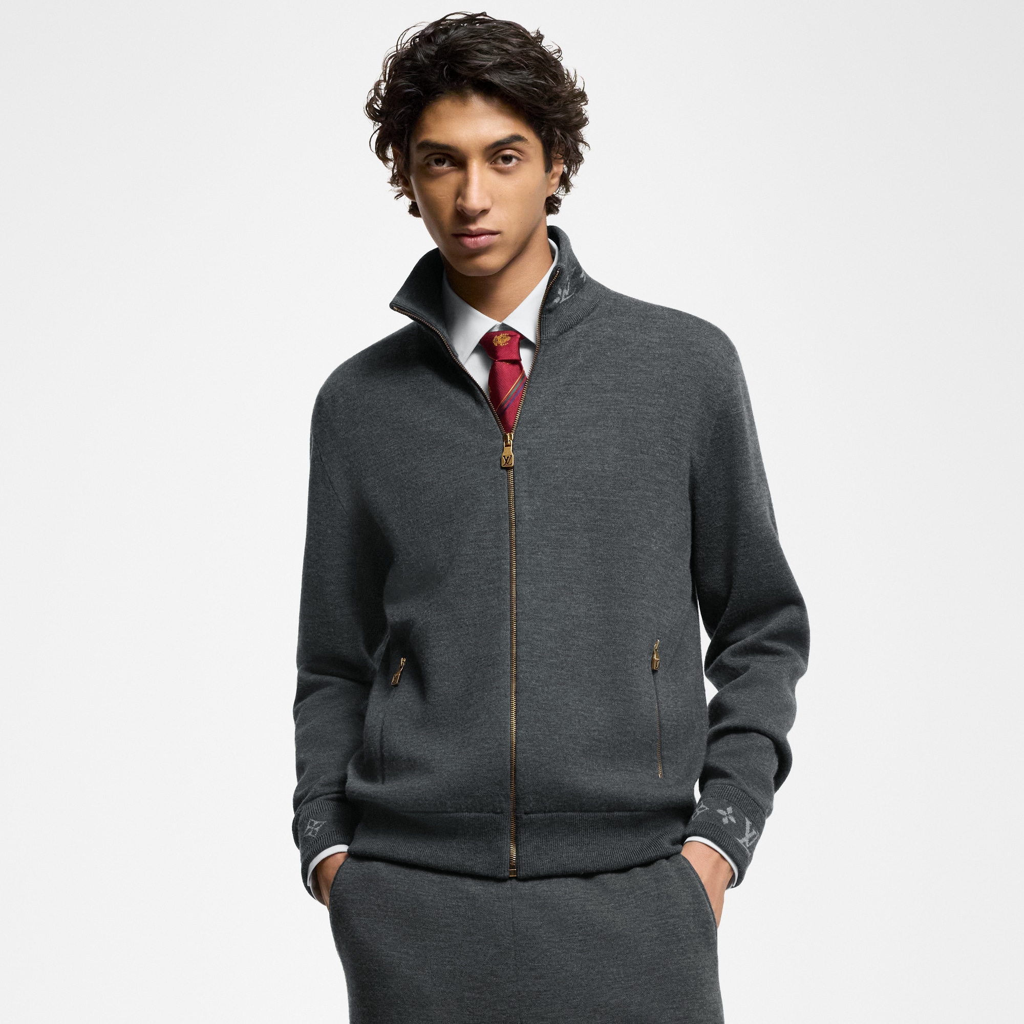 Double Face Knit Wool Travel Blouson  in Men