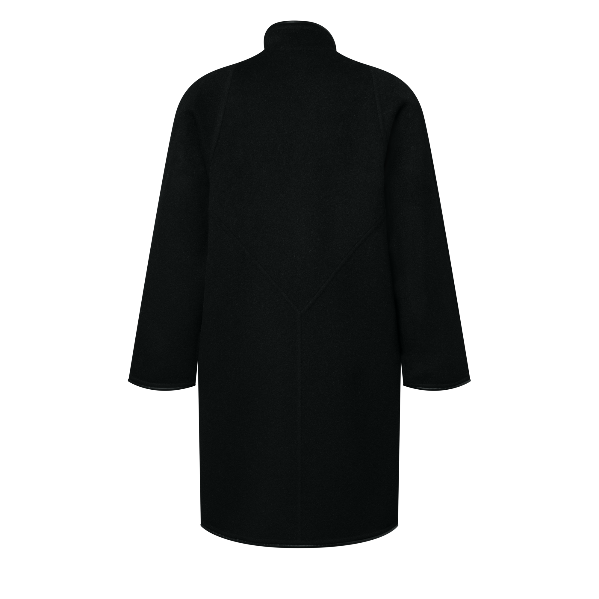 Double Face Long Clip Front Coat  in Women