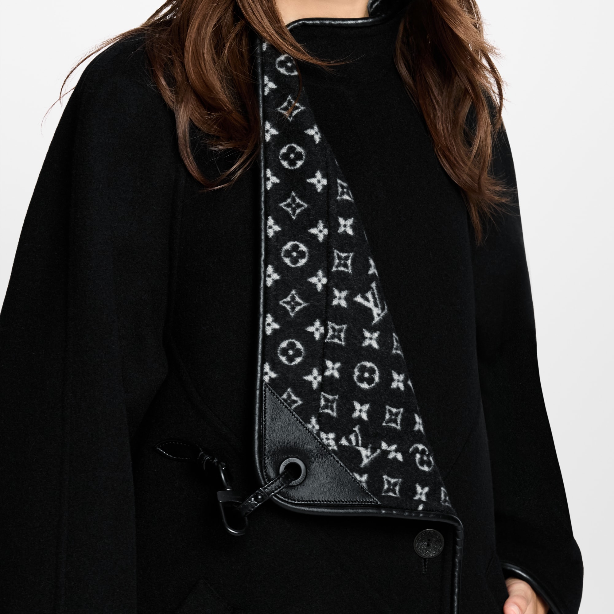 Double Face Long Clip Front Coat  in Women