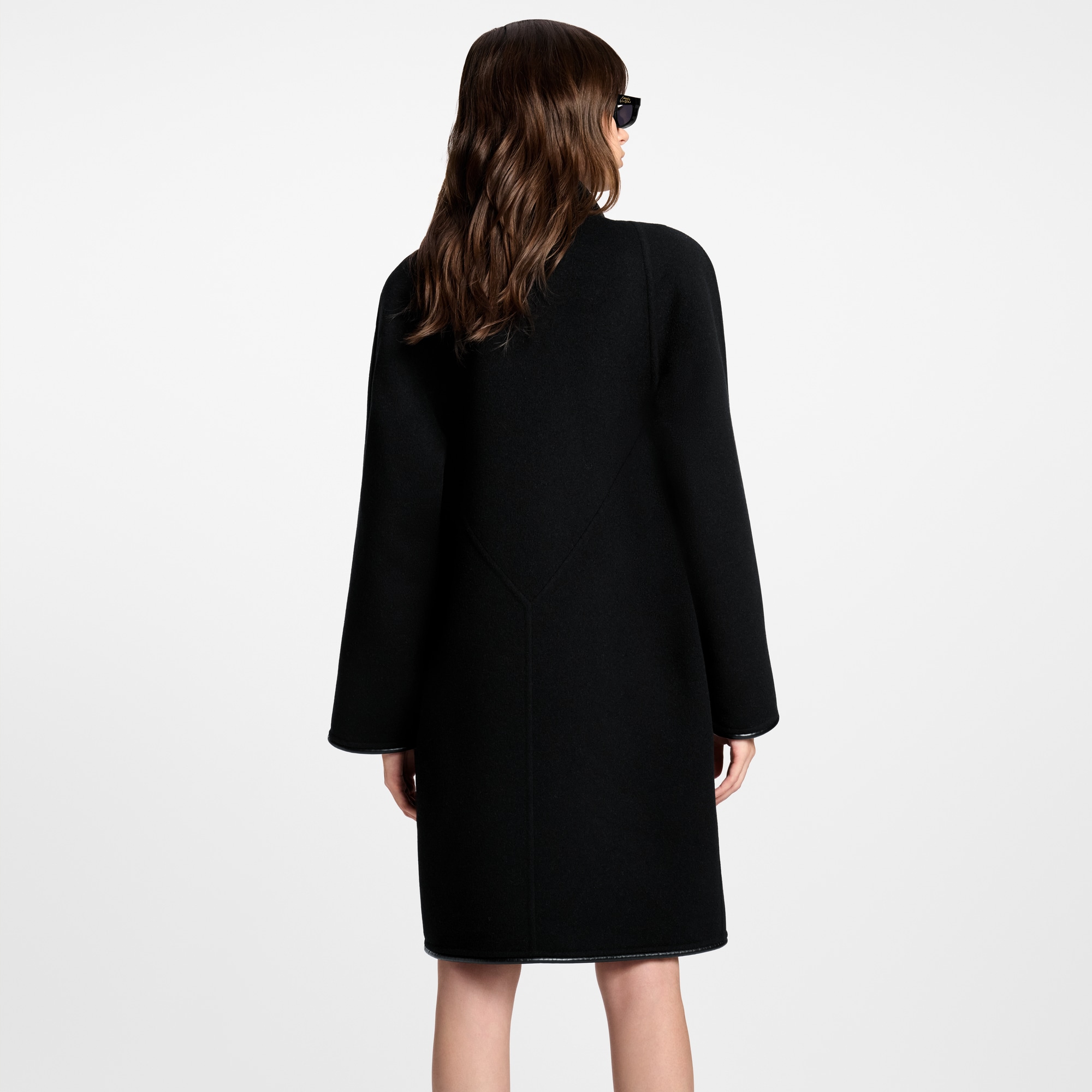 Double Face Long Clip Front Coat  in Women